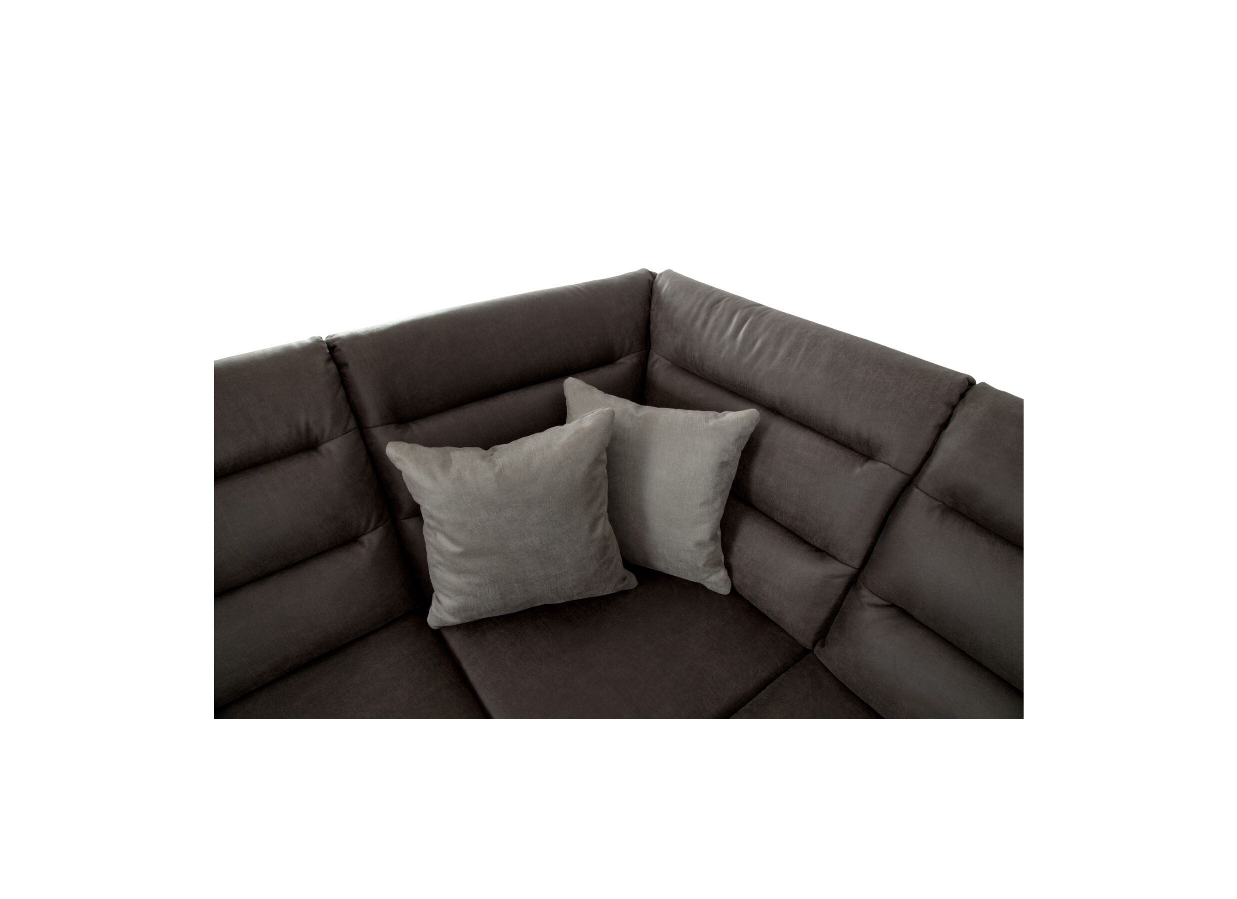 Hoeksalon Foreno 350x268cm - stof - grijs met relax