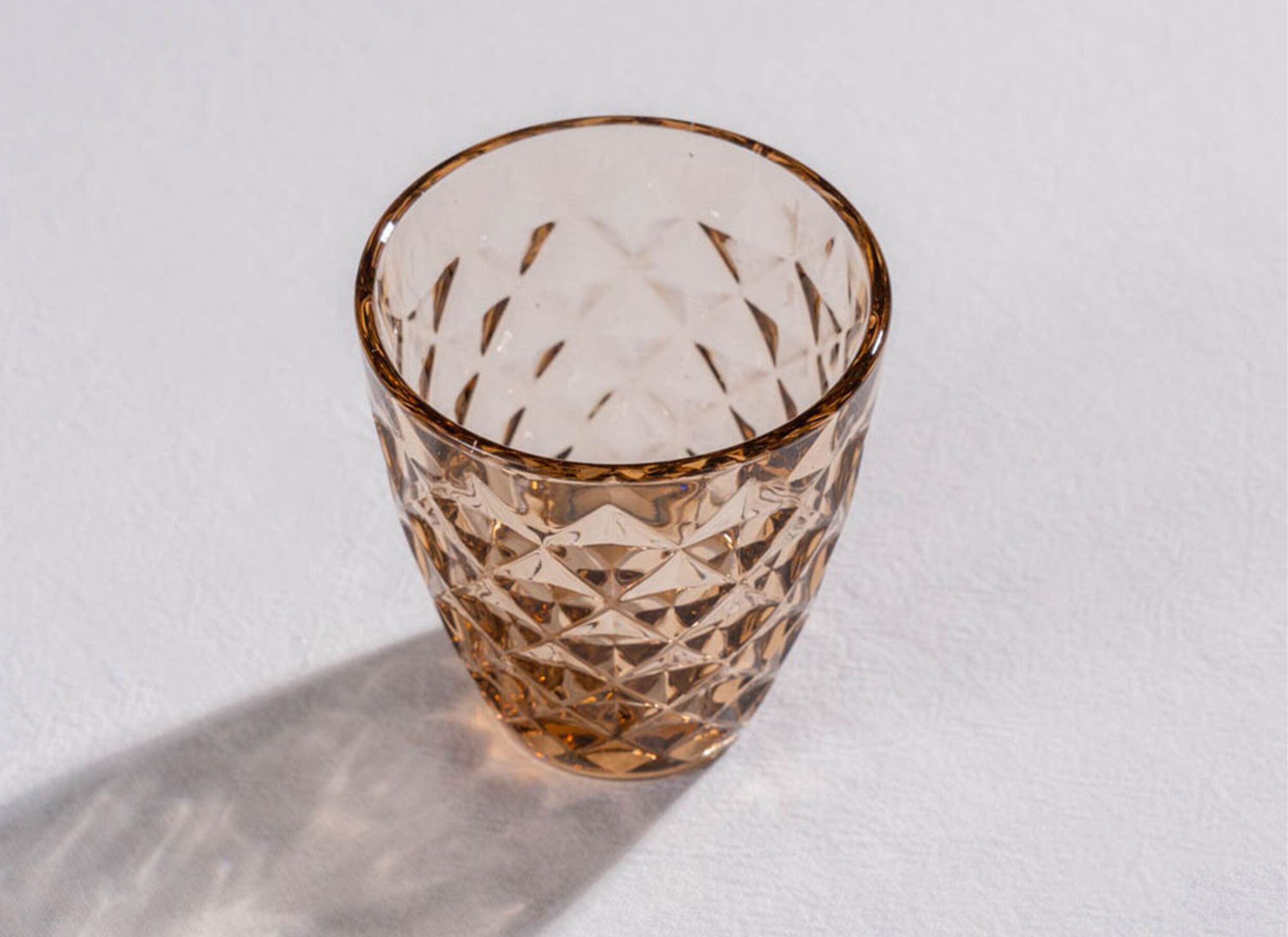 Foto ambiance - Verre Prisma 22cl - verre - ocre lot de 4
