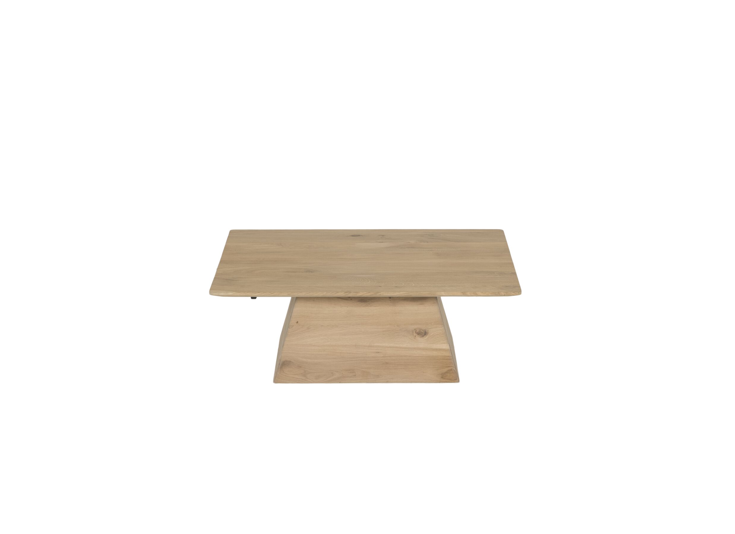 Table basse Float 80x80x30cm chêne massif - naturel