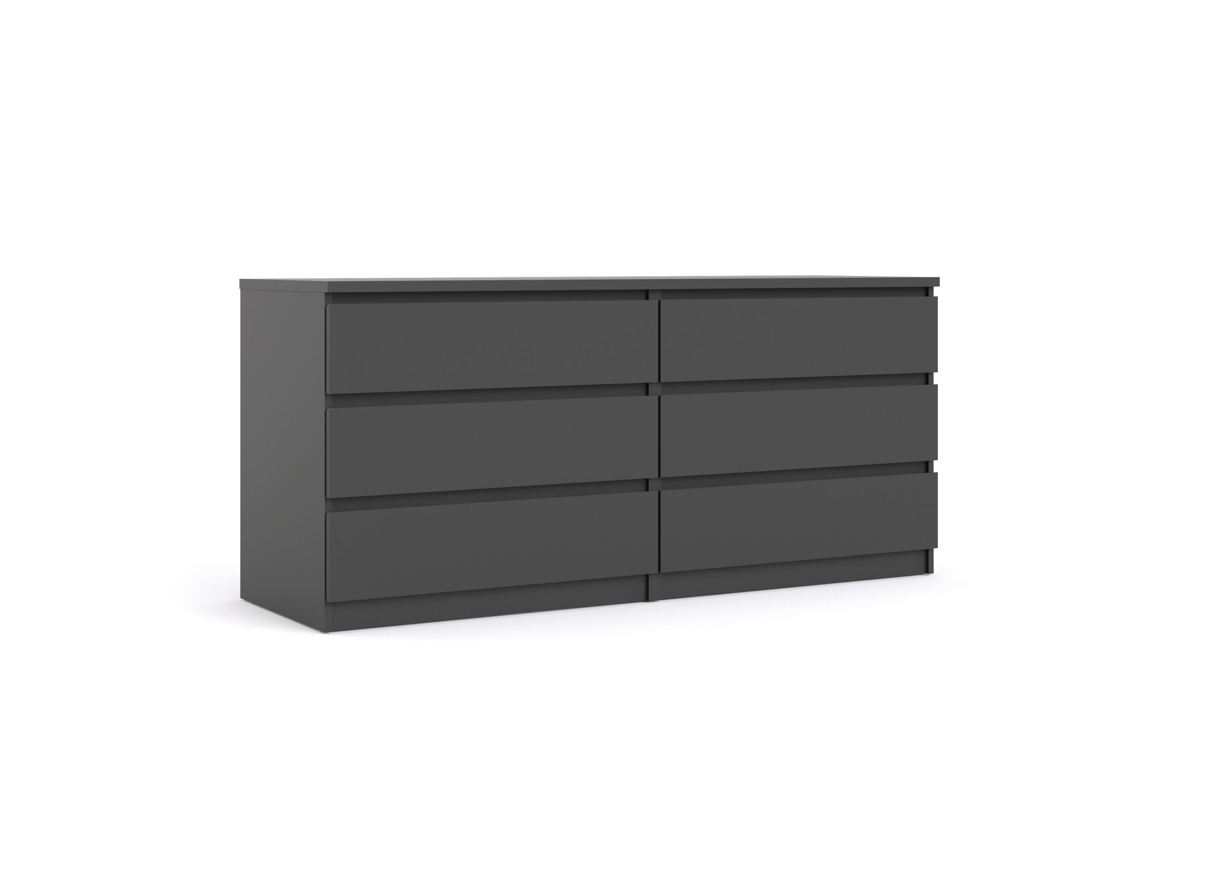 Commode Naia 154x50x71cm - Commode Naia 154x50x71cm - mélamine - noir mat