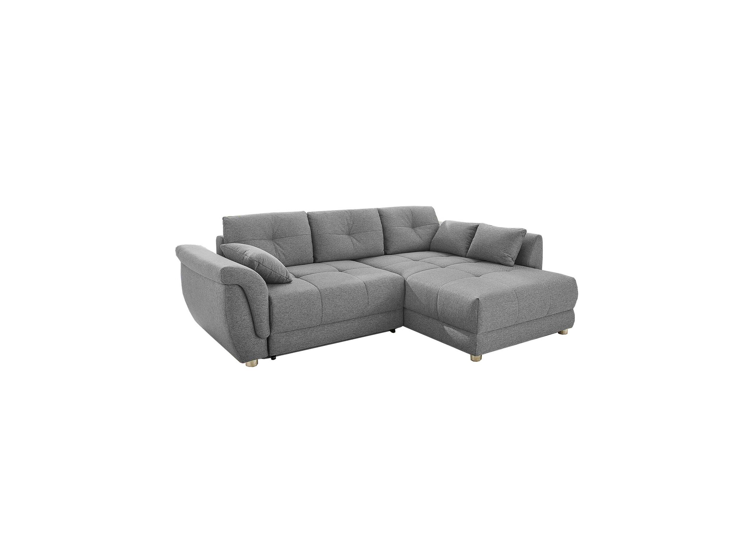 Hoeksalon La Spezia 258x192cm - stof - grijs met bedfunctie