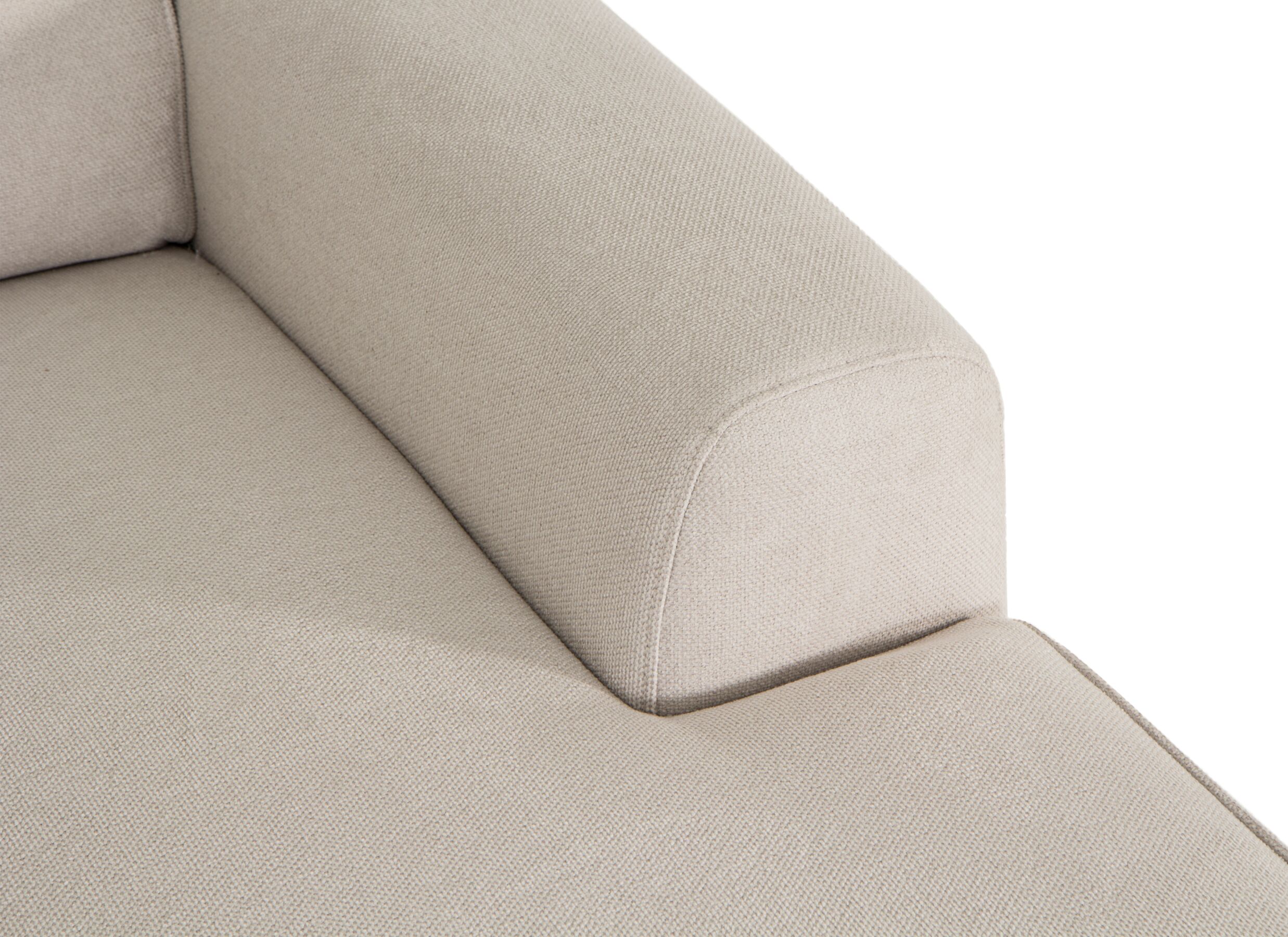 Detailfoto - Hoeksalon Lund 370x278cm - stof - beige