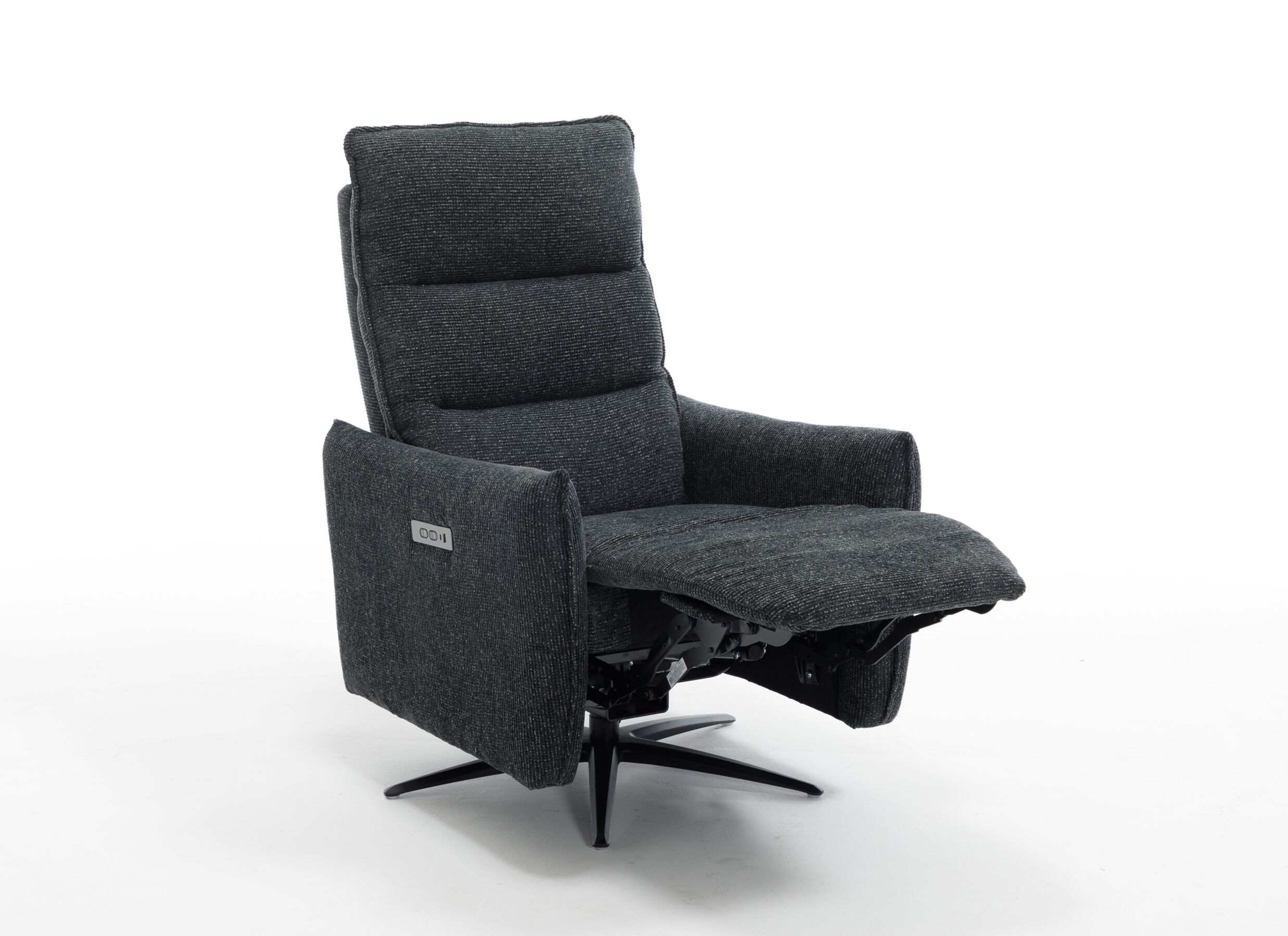 Aperçu - Fauteuil relax Jorge électrique - tissu - gris