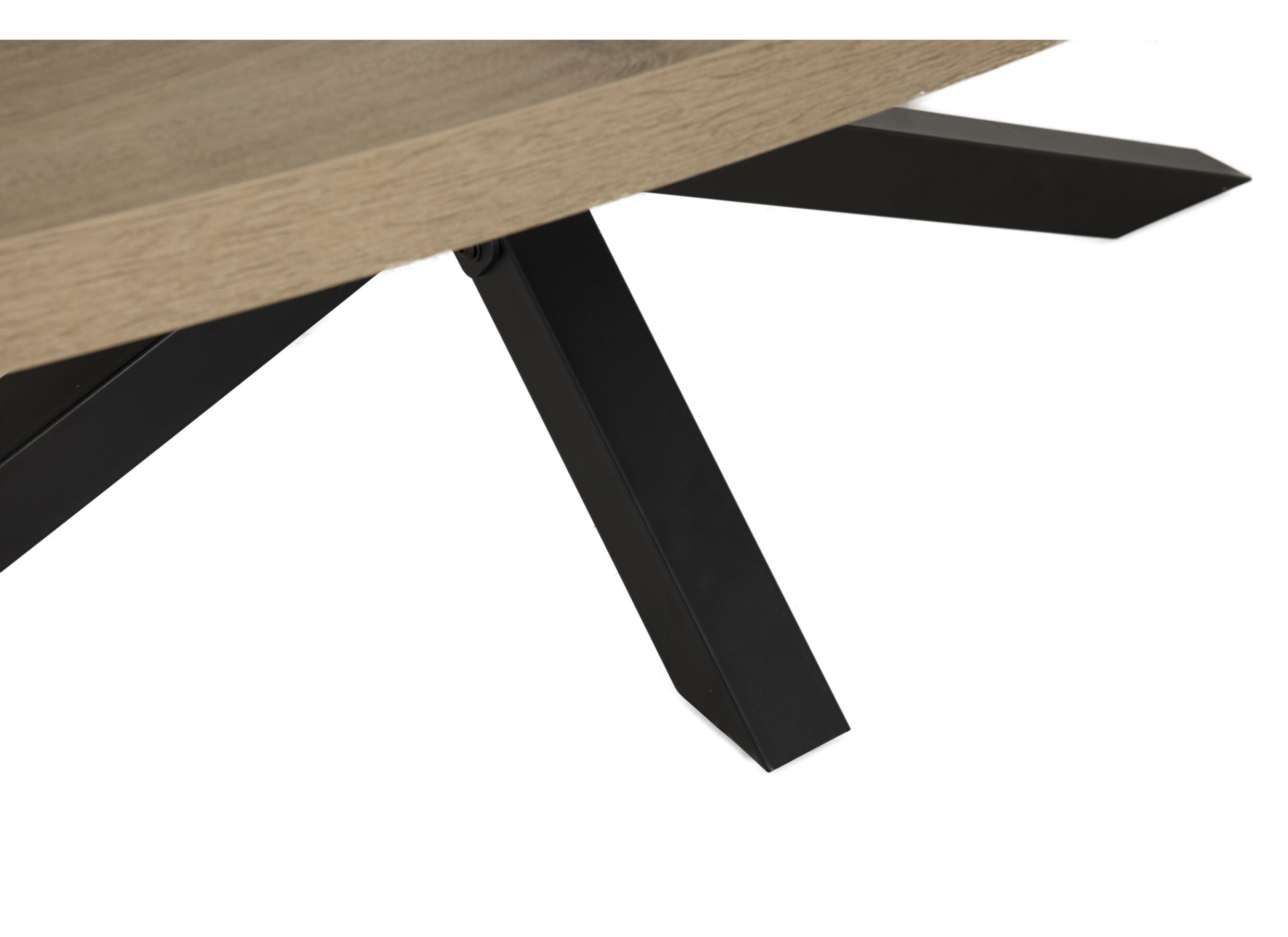 Detail - Table basse Valencia 130x41cm - mélamine - chêne clair