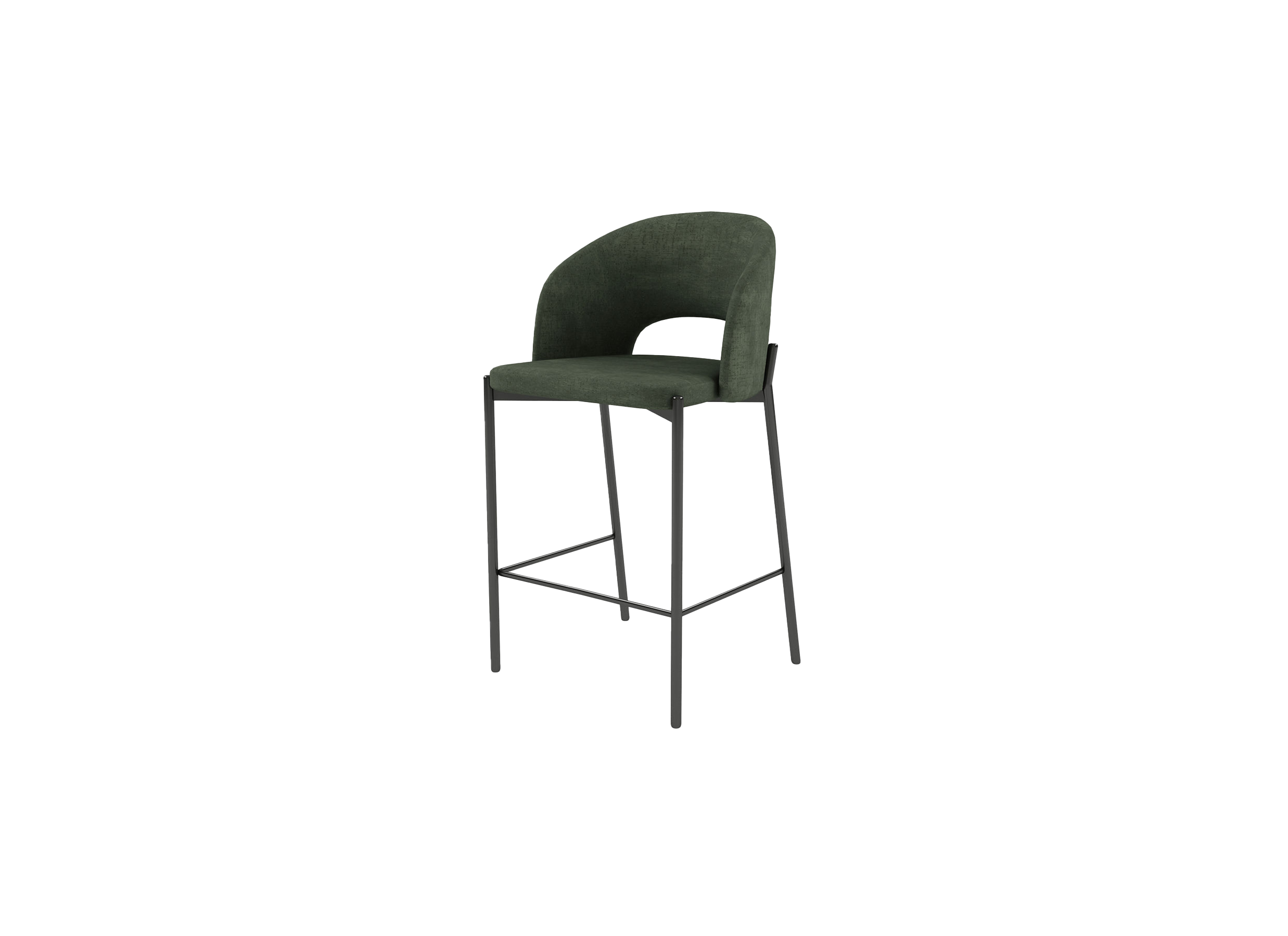 Barstoel Bacchus ZH75,5cm - stof - groen