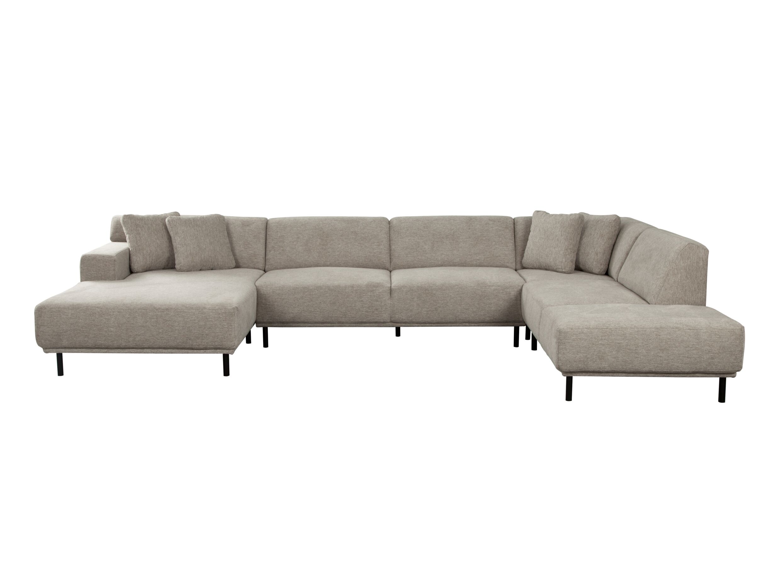 Overzichtsfoto - Hoeksalon Kent 390x230cm - stof - grijs