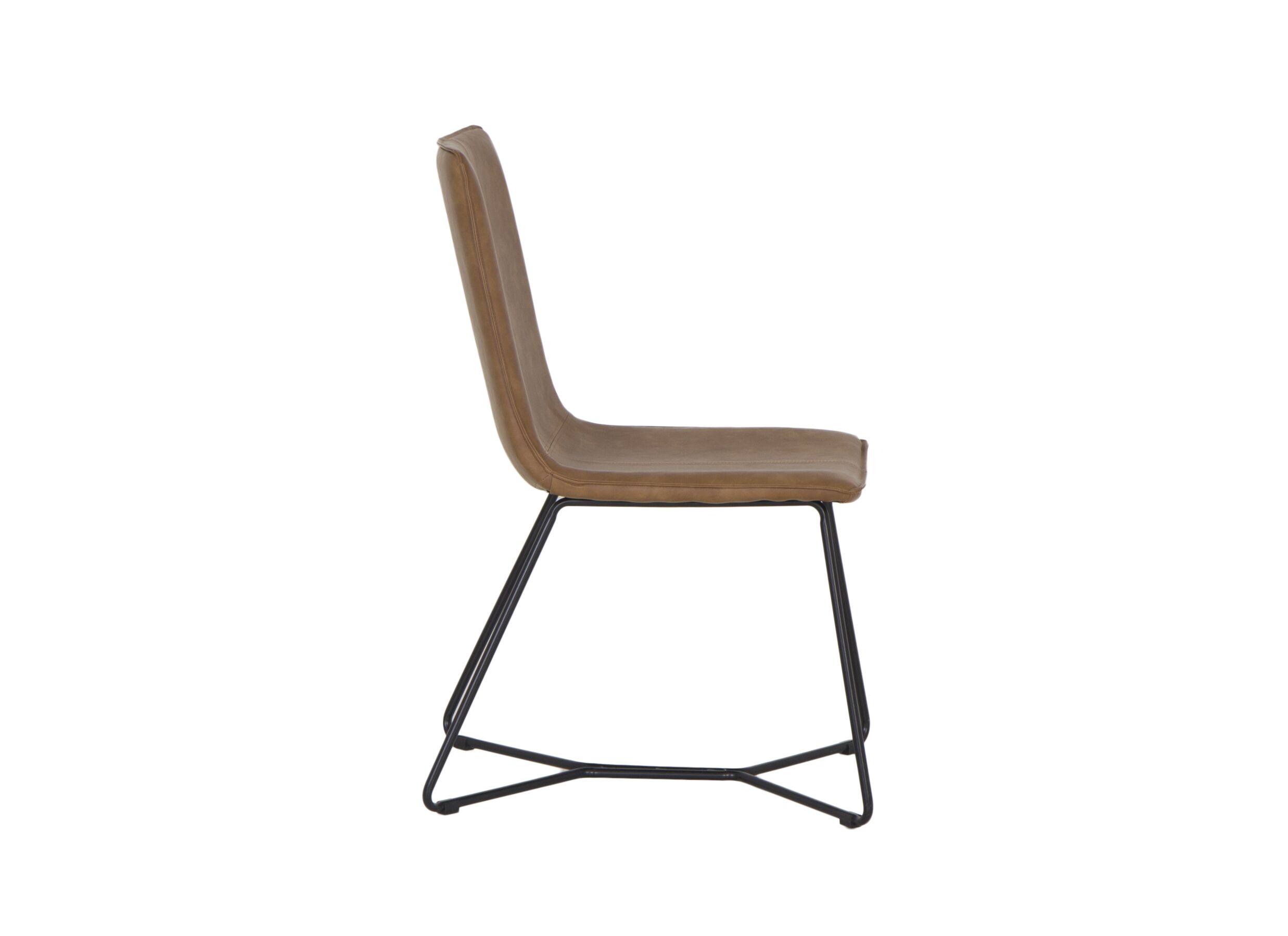 Detail - Chaise Zigzag 46x60x90cm - similicuir - cognac