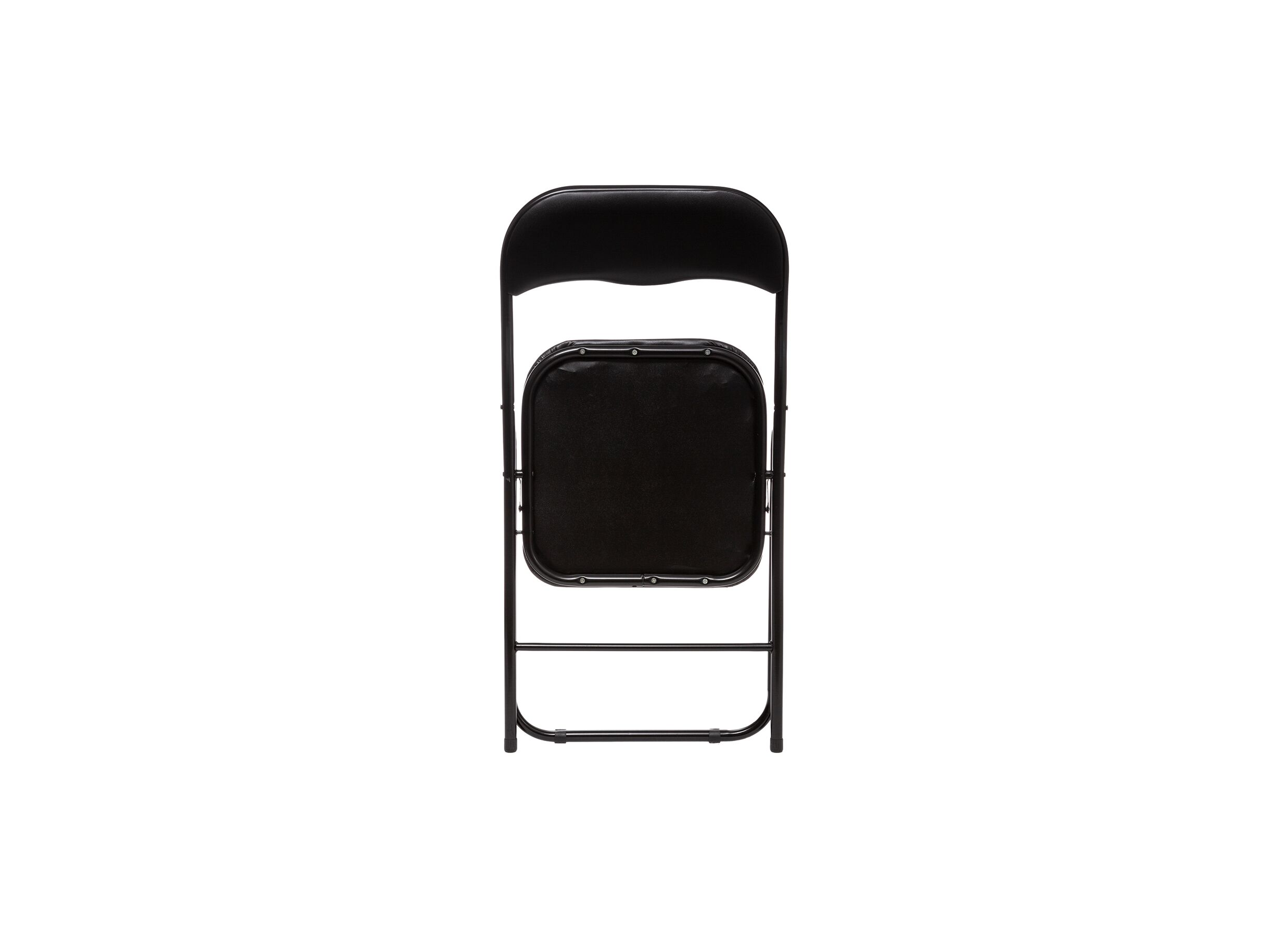 Chaise pliante ZH43cm - métal & PVC - noir