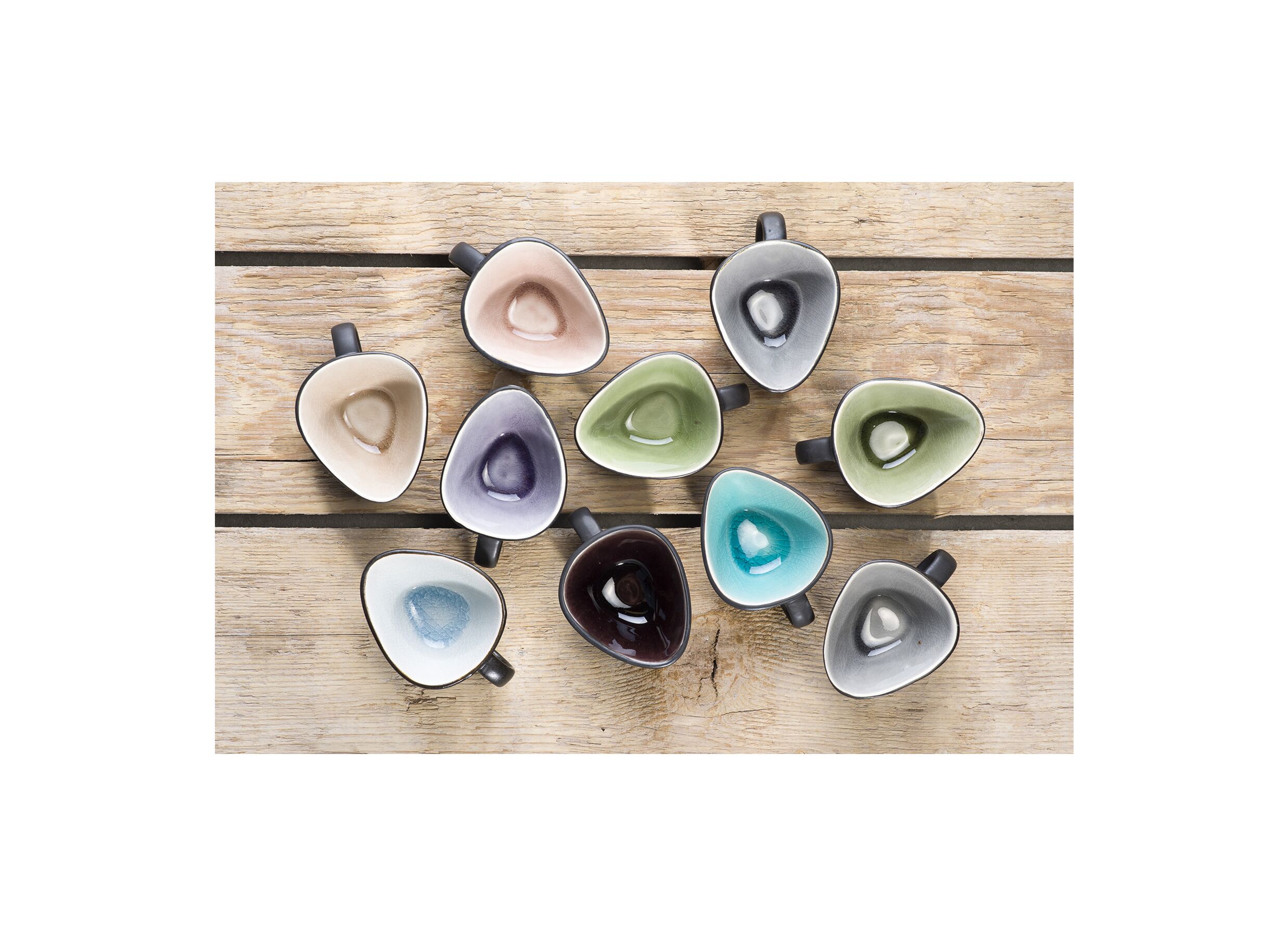 Sfeerfoto - Schaal Streetfood festival 7,5x6,8cm keramiek multicolor