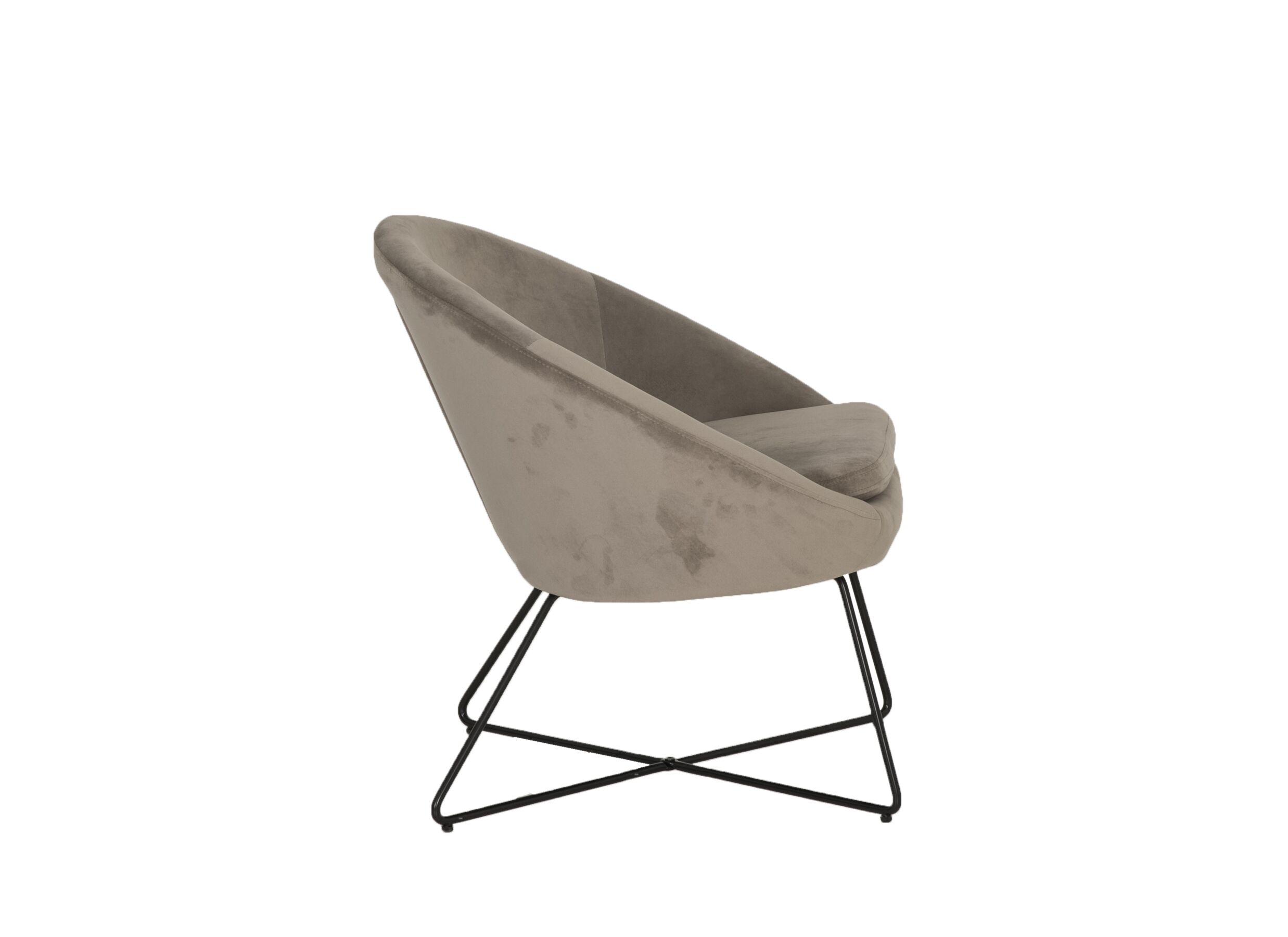 Aperçu - Fauteuil Juice 70x69x73,50cm - velours - taupe