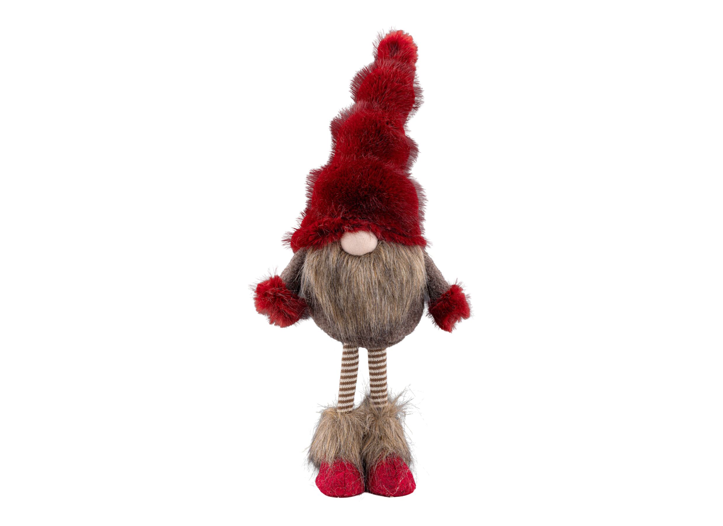 Hoofdfoto - Kerstdecoratie Santa Nose 16x11x42cm - stof - bordeaux