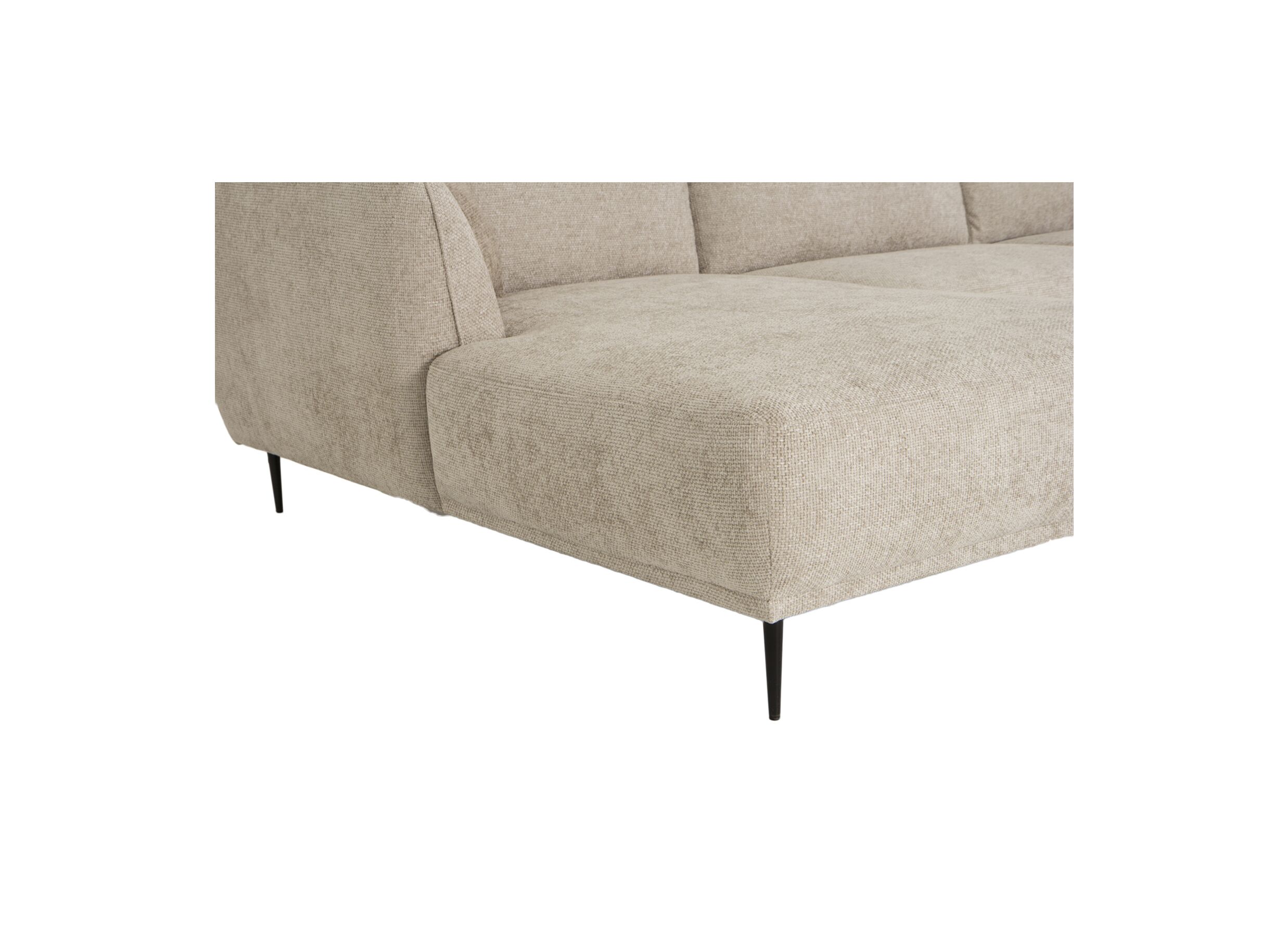 Canapé d'angle Kelmis 323x178cm - tissu - beige