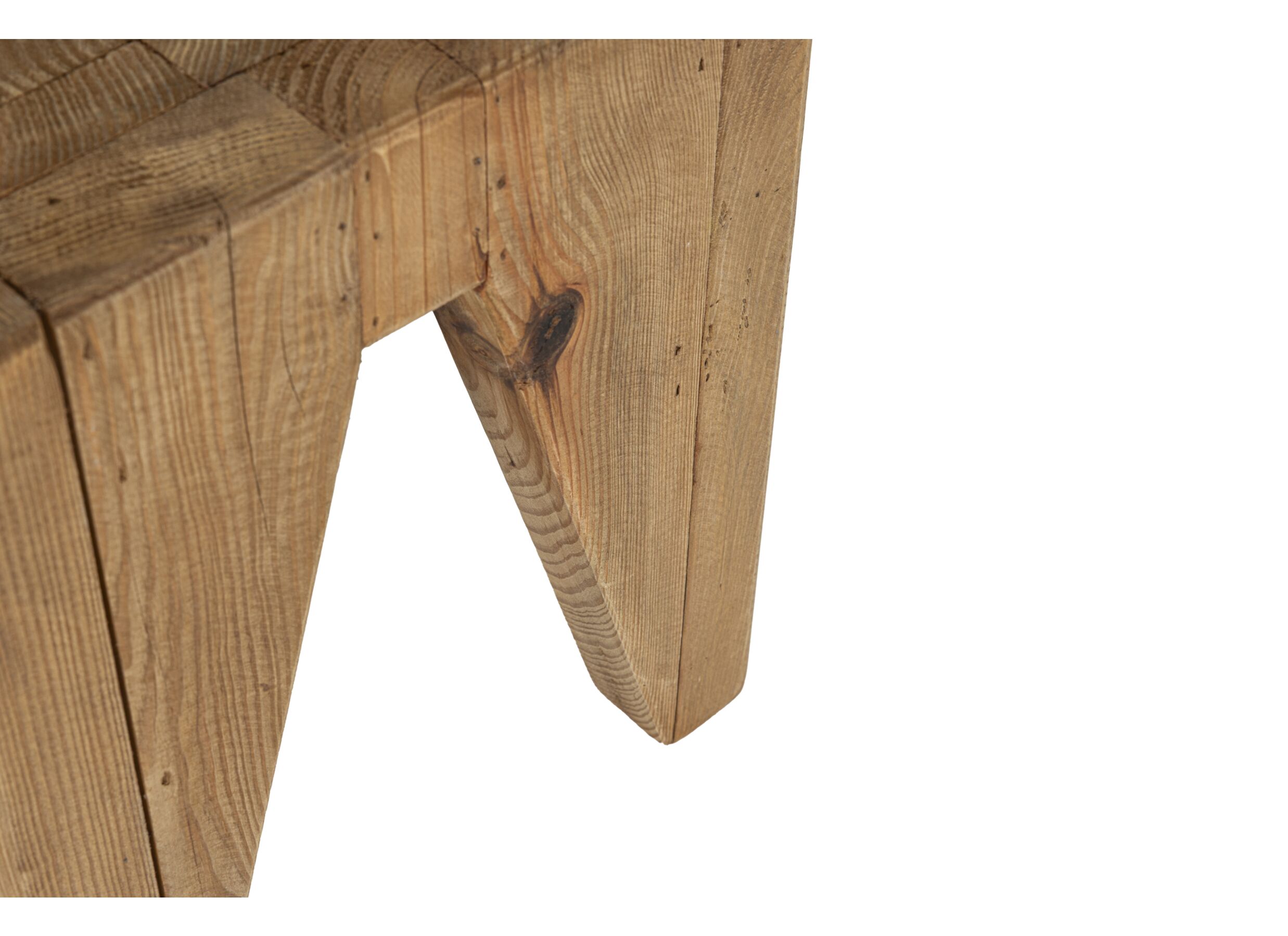 Detail - Table d'appoint Hawk 35x35x40cm - bois de pin recyclé - naturel