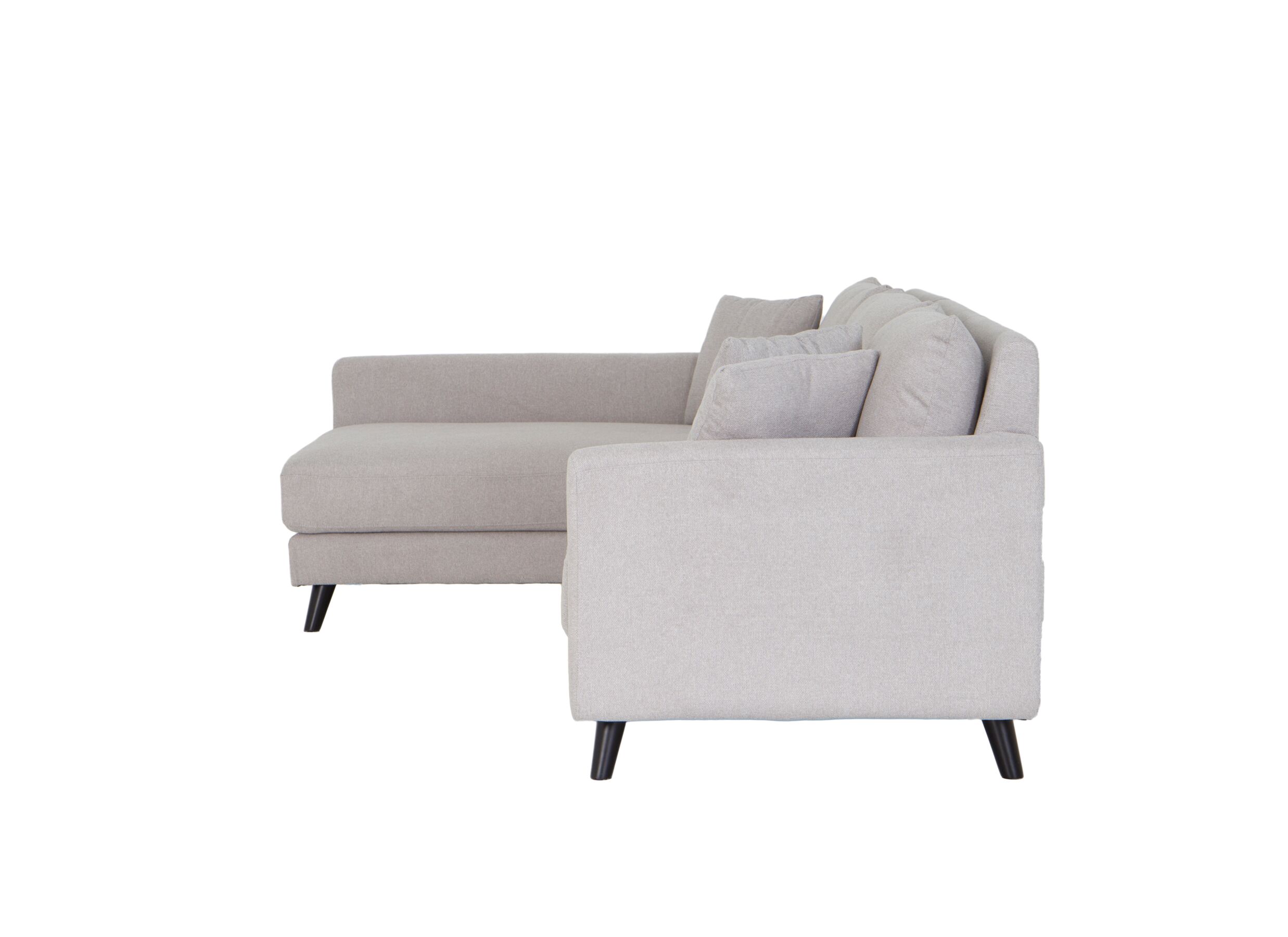Hoeksalon Pretorio 264x167cm - stof - grijs