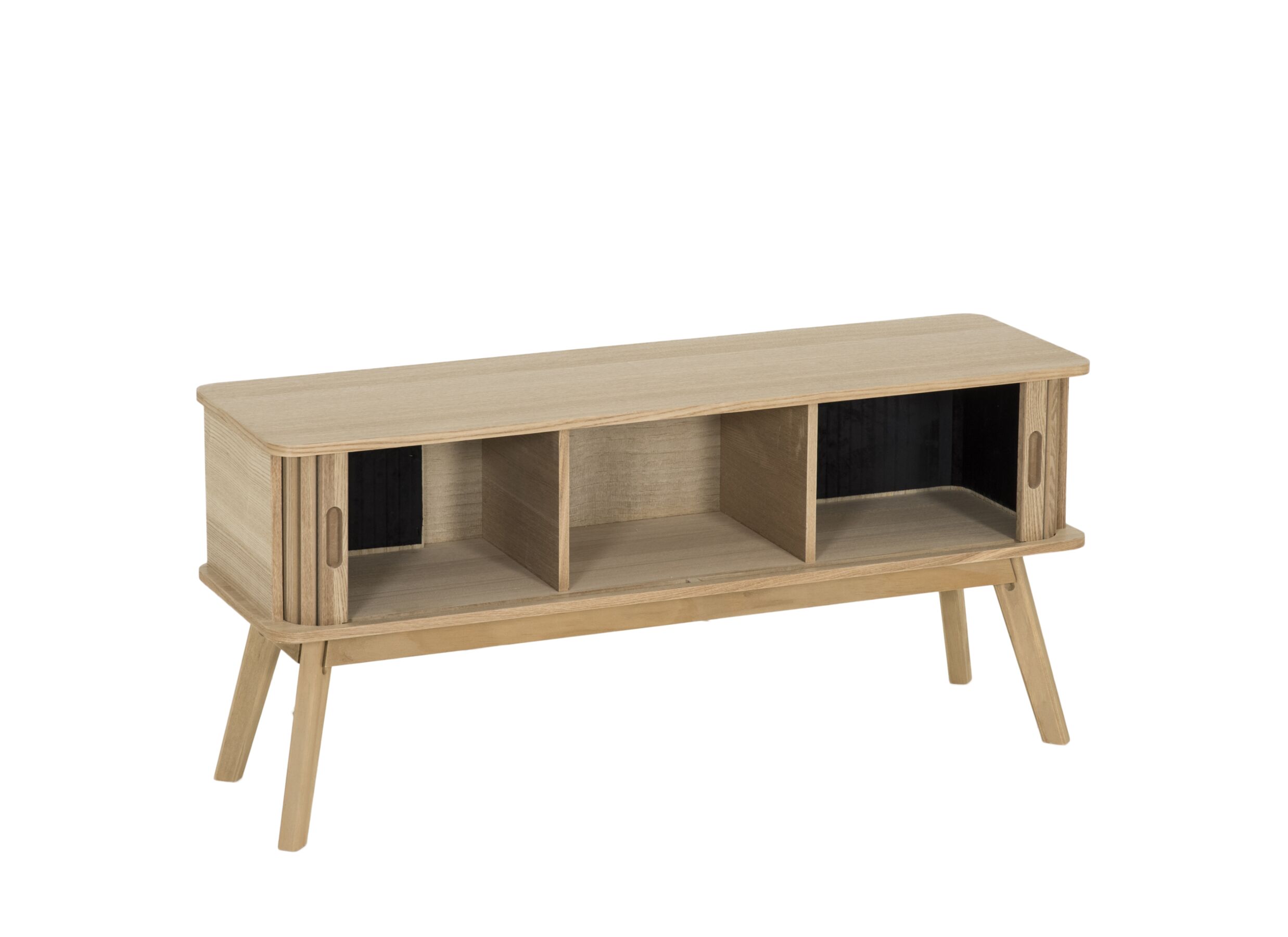 Disposition - Meuble TV Eno 100cm - MDF/placage de frêne - naturel