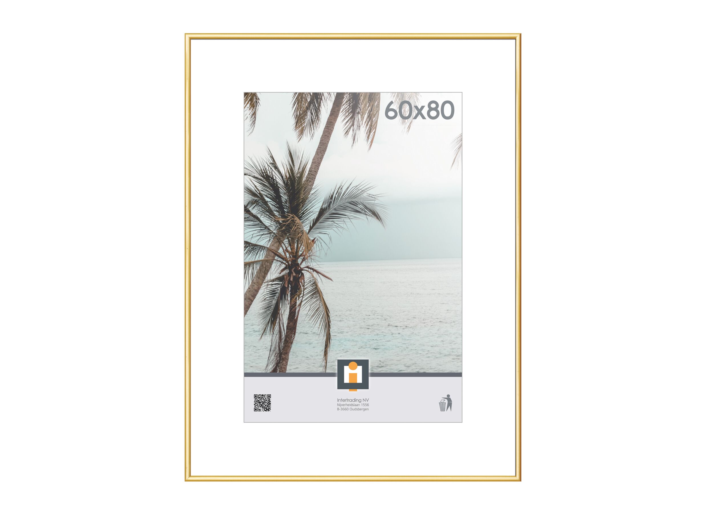 Hoofdfoto - Fotokader Kyoto 82x62cm - kunststof & glas - goud