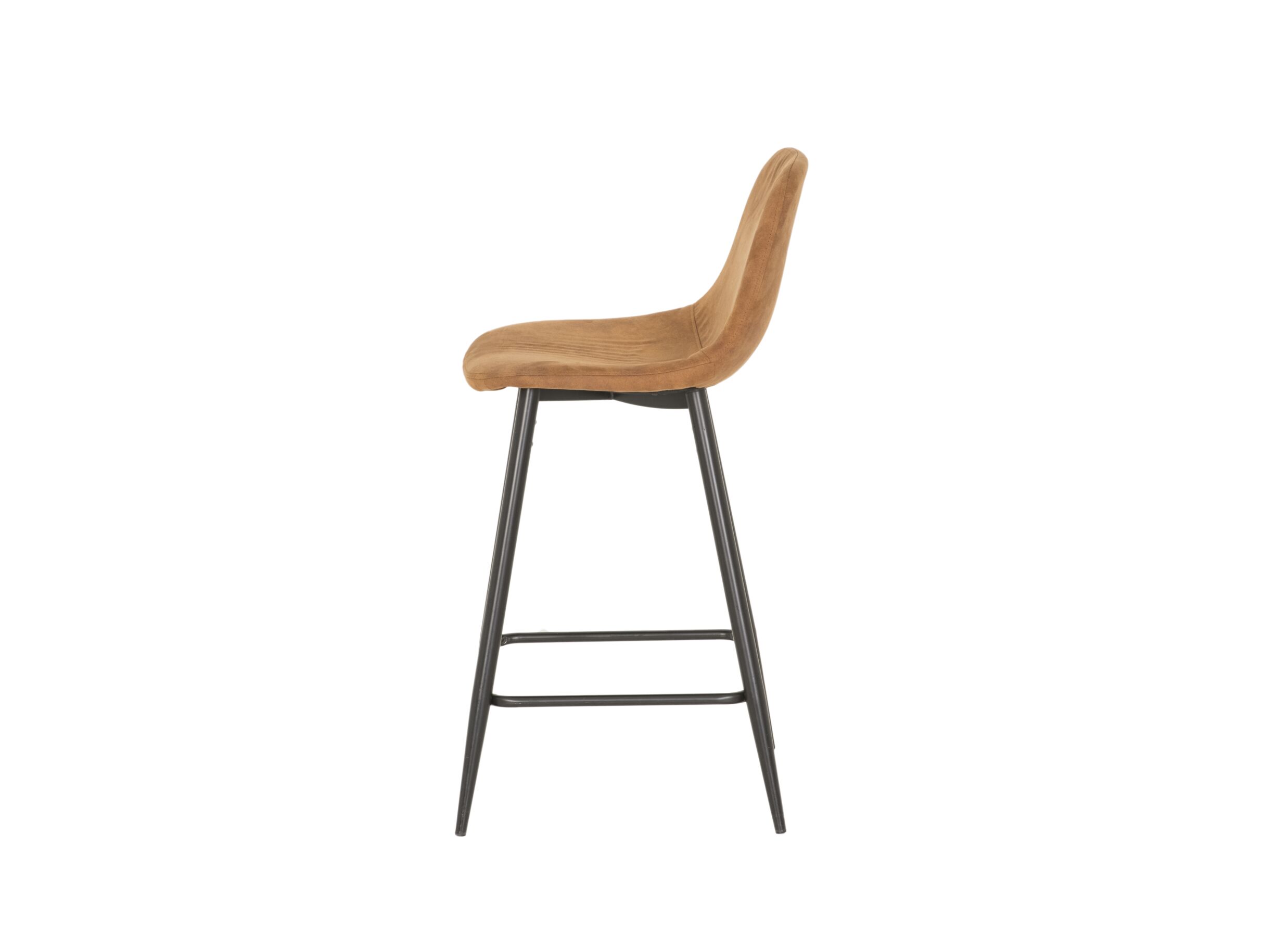 Chaise de bar Speech HA65cm - tissu - cognac
