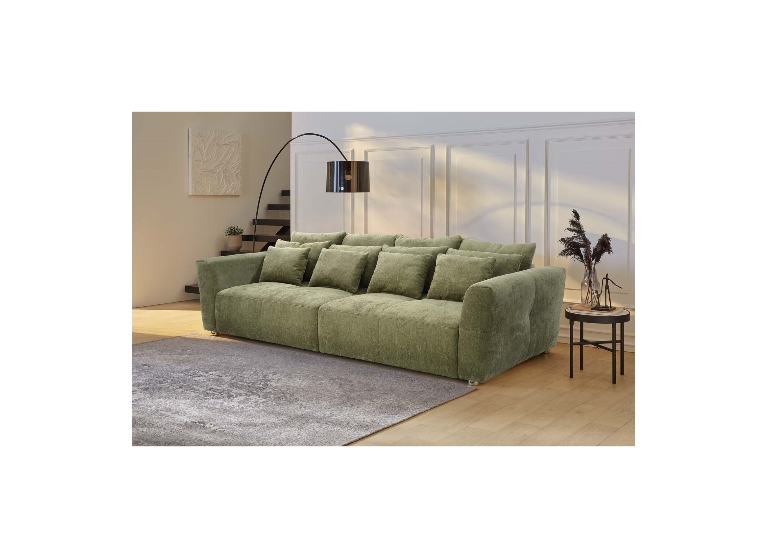 Sfeerfoto - Zetel Gulliver 4-zit 298x135cm - stof - groen