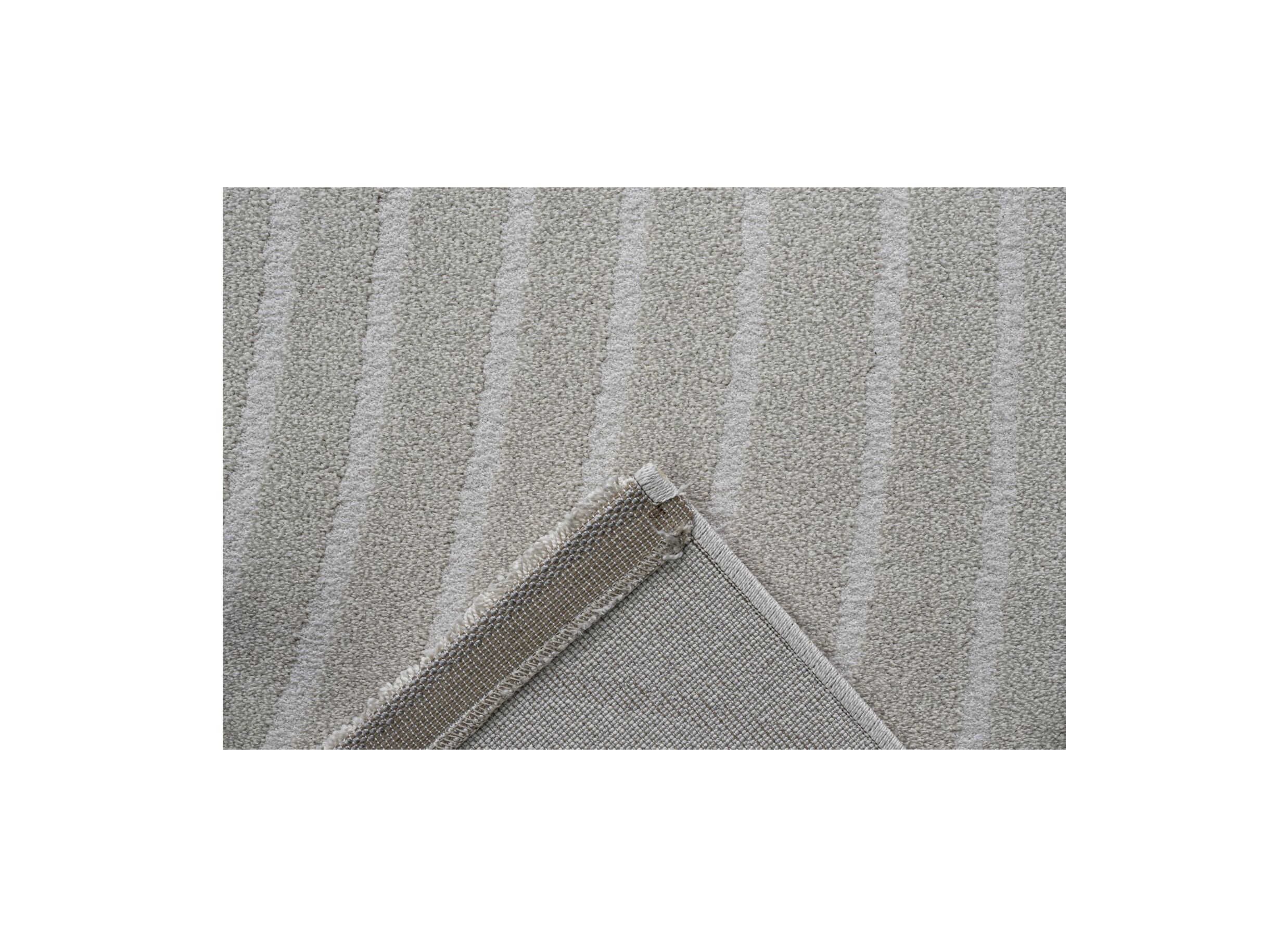 Detailfoto - Tapijt Trevos 160x230cm - polyester - beige/wit