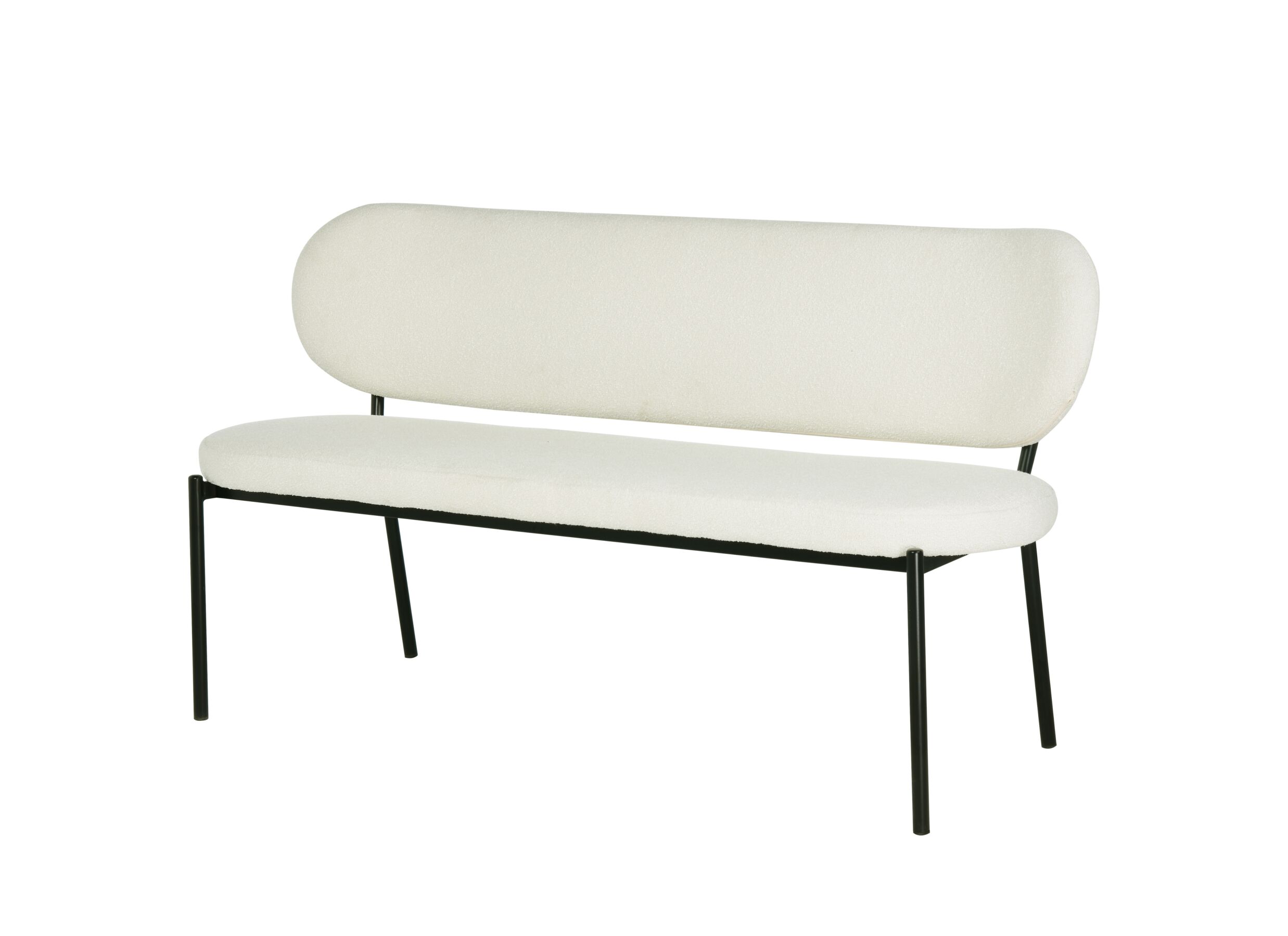 Plus Important - Banc Luke 160cm - tissu - blanc