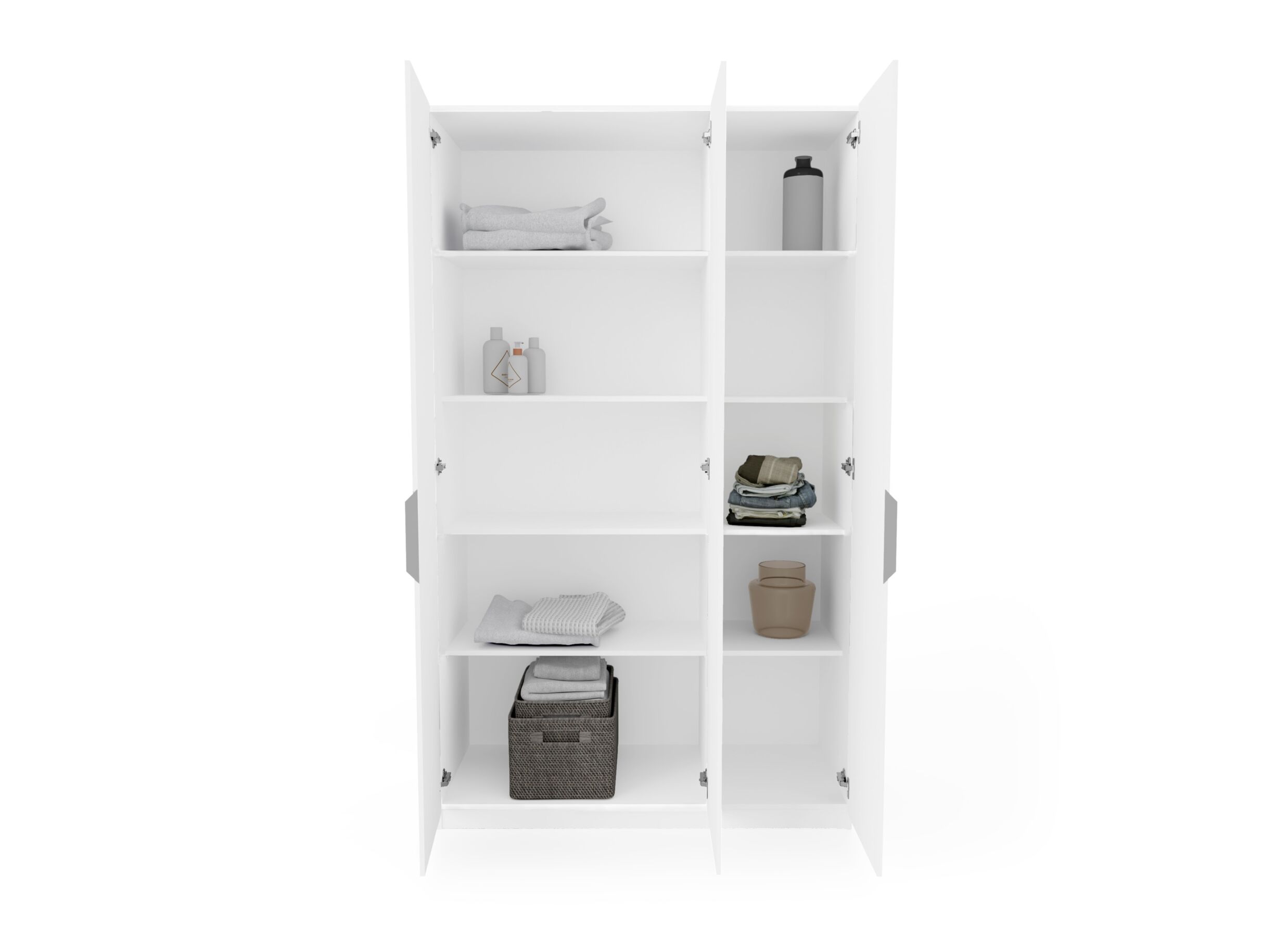 Disposition - Armoire de rangement Ghost 119cm - décor - blanc