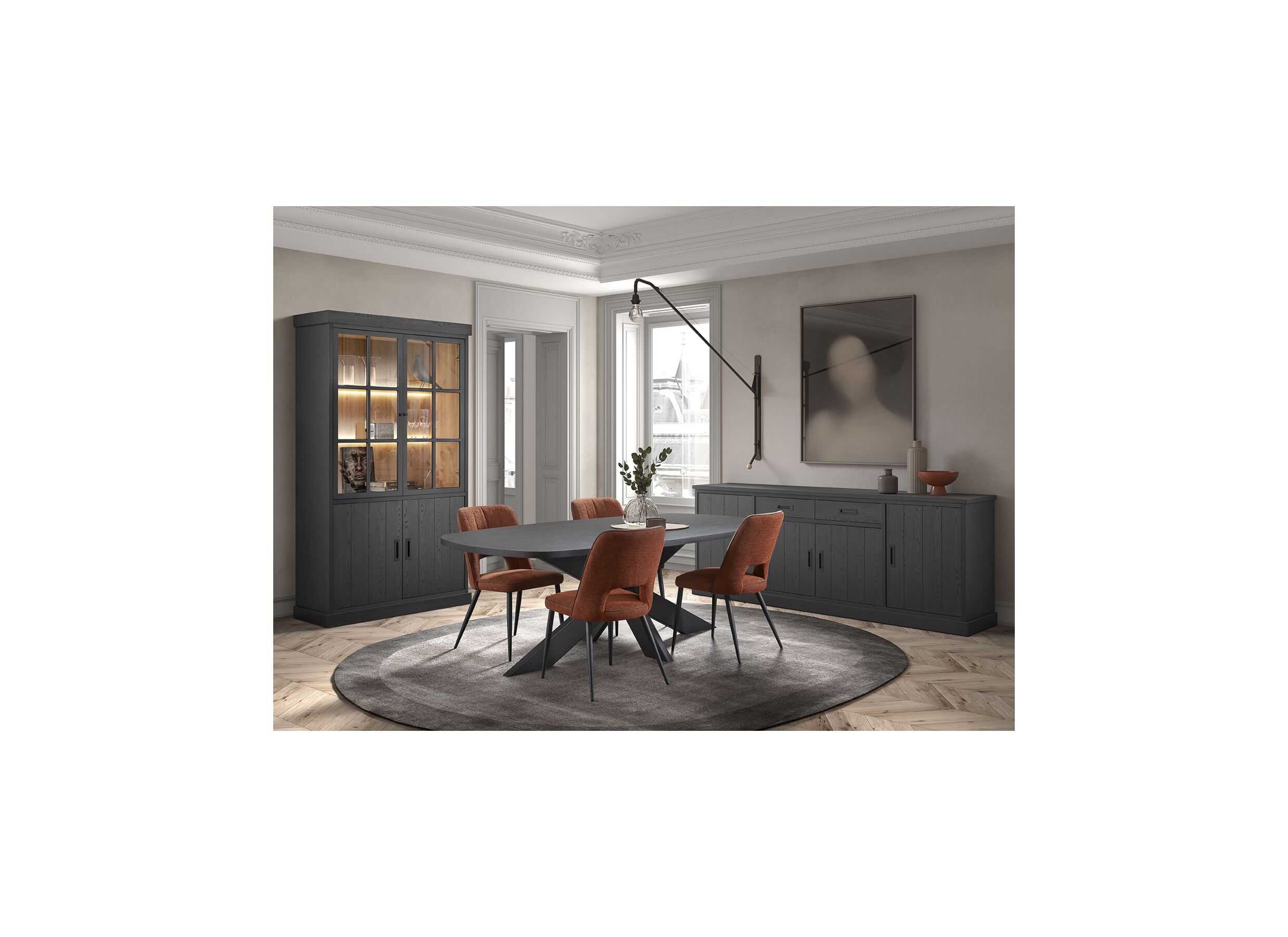 Table Raphael 230x119cm - melamine - NOX