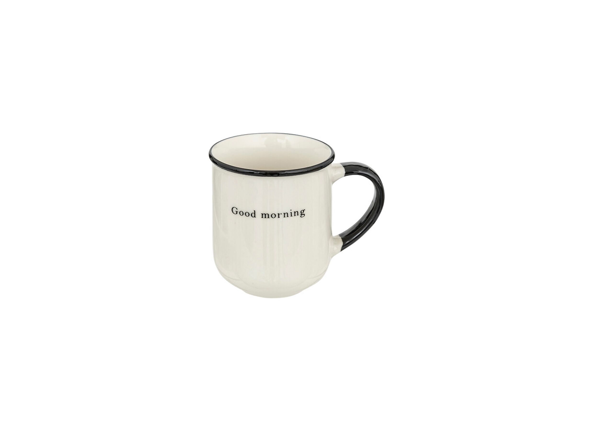 Overzichtsfoto - Rek 4 mokken Alix 20cl 16x15x16cm - porselein & metaal - zwart/wit