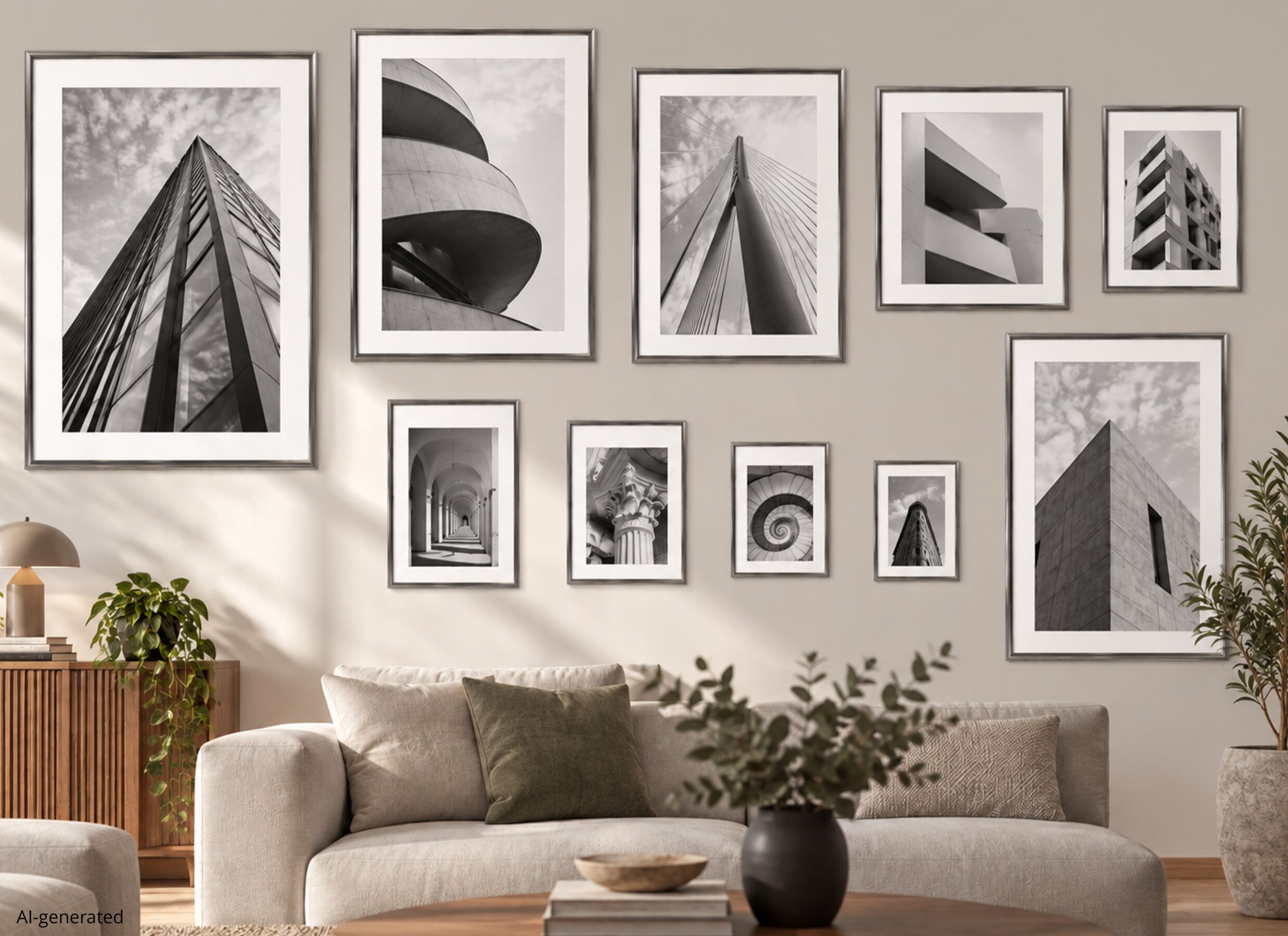 AI Generated - Fotokader Kyoto 100x70cm - kunststof & glas - zilver