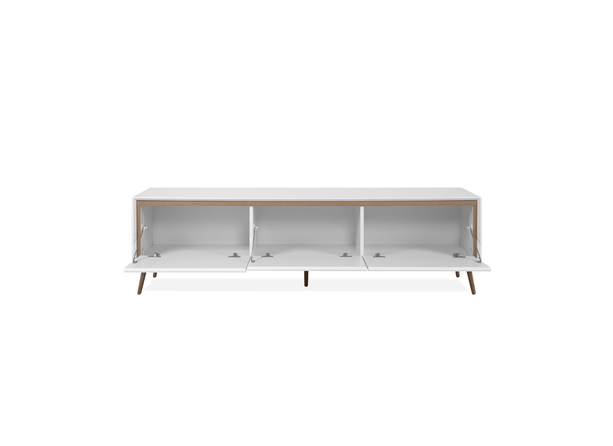 Disposition - Meuble TV Arona 175cm - mélamine - blanc