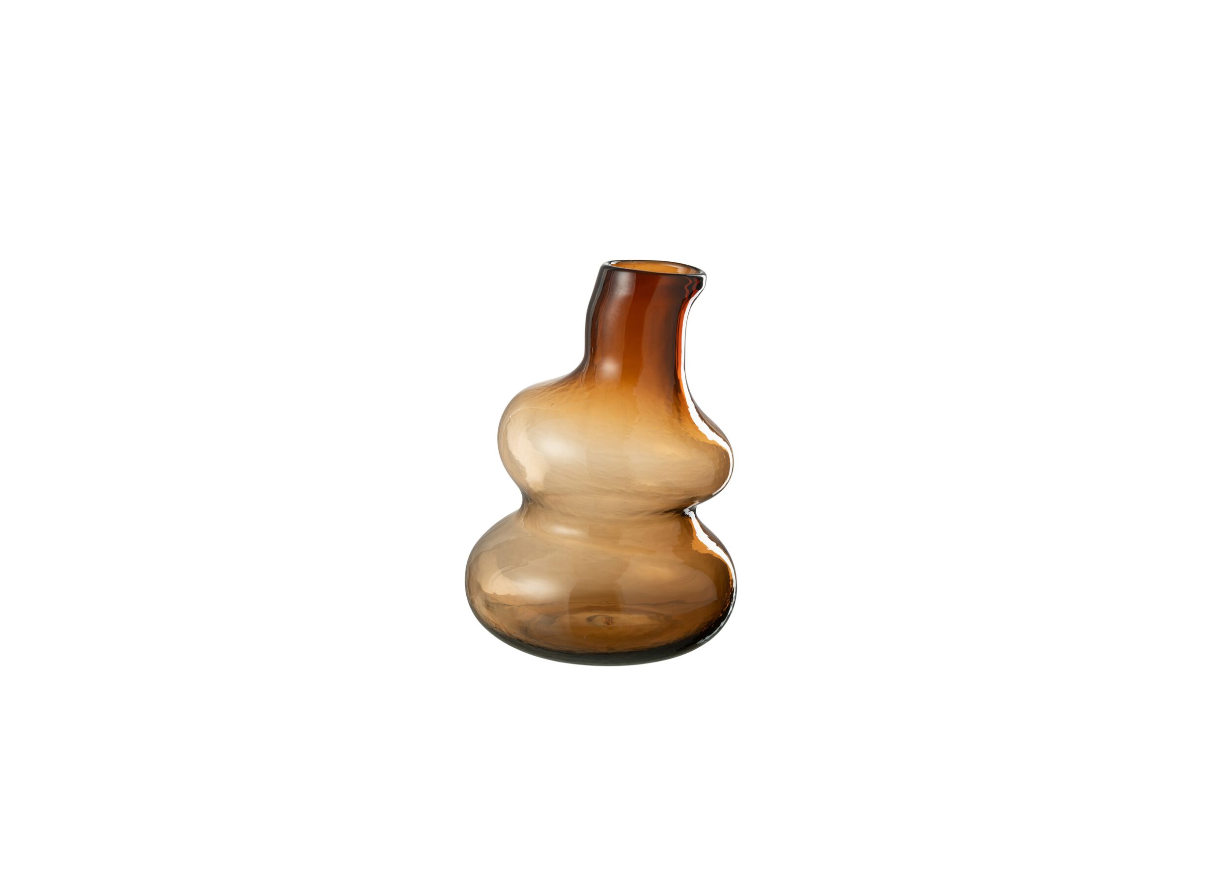 Vaas Fles H33cm - glas - bruin - Vaas Fles H33cm - glas - bruin