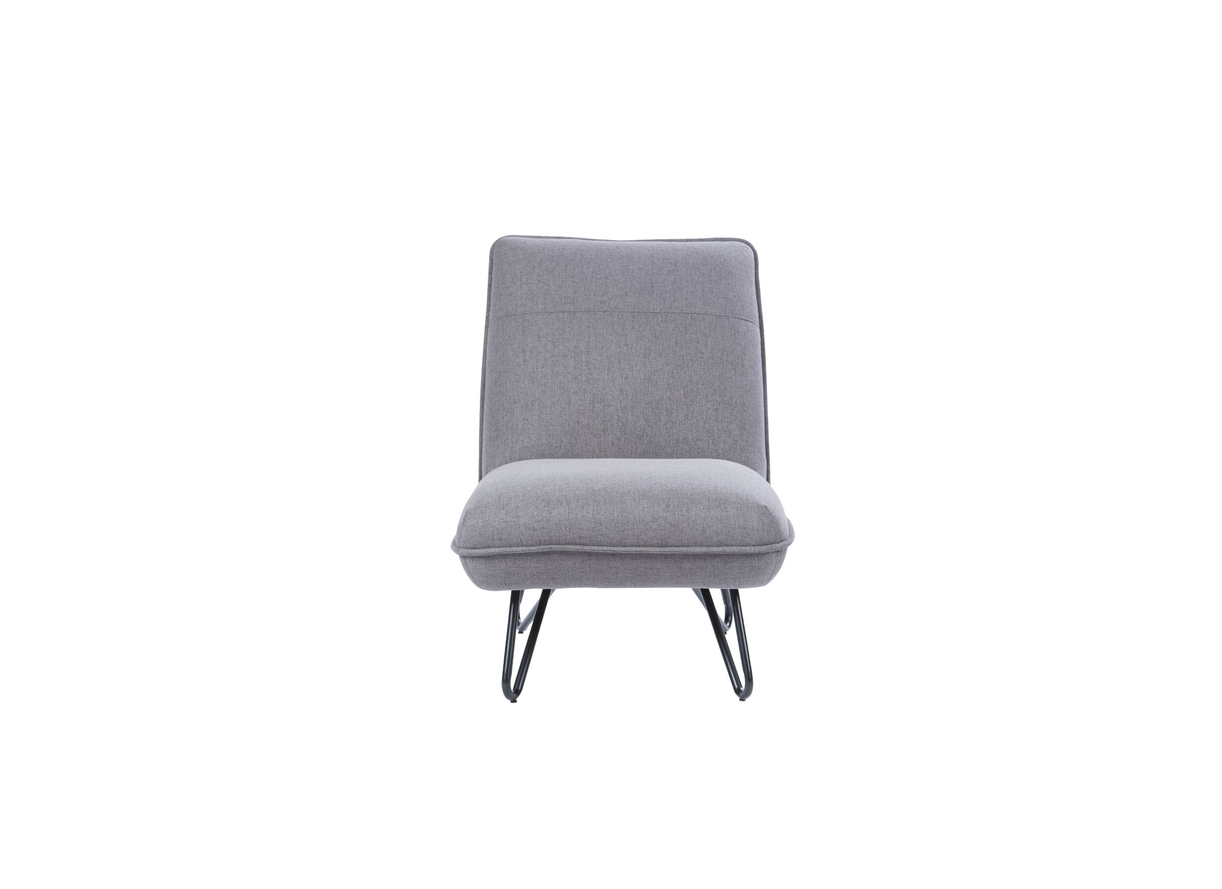 Fauteuil Guts 67,5x93x82cm - tissu - gris clair