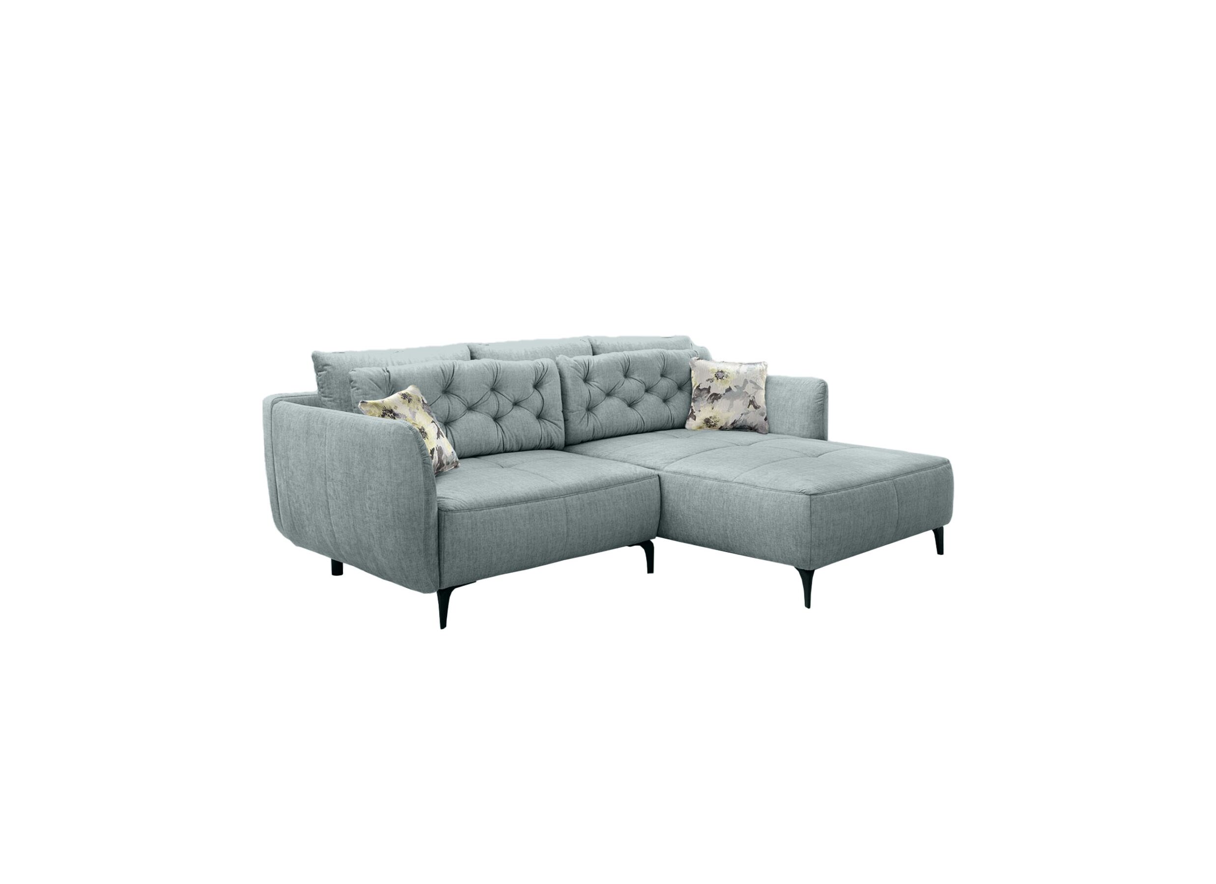 Hoeksalon Saulo 251x187cm - stof - lichtblauw