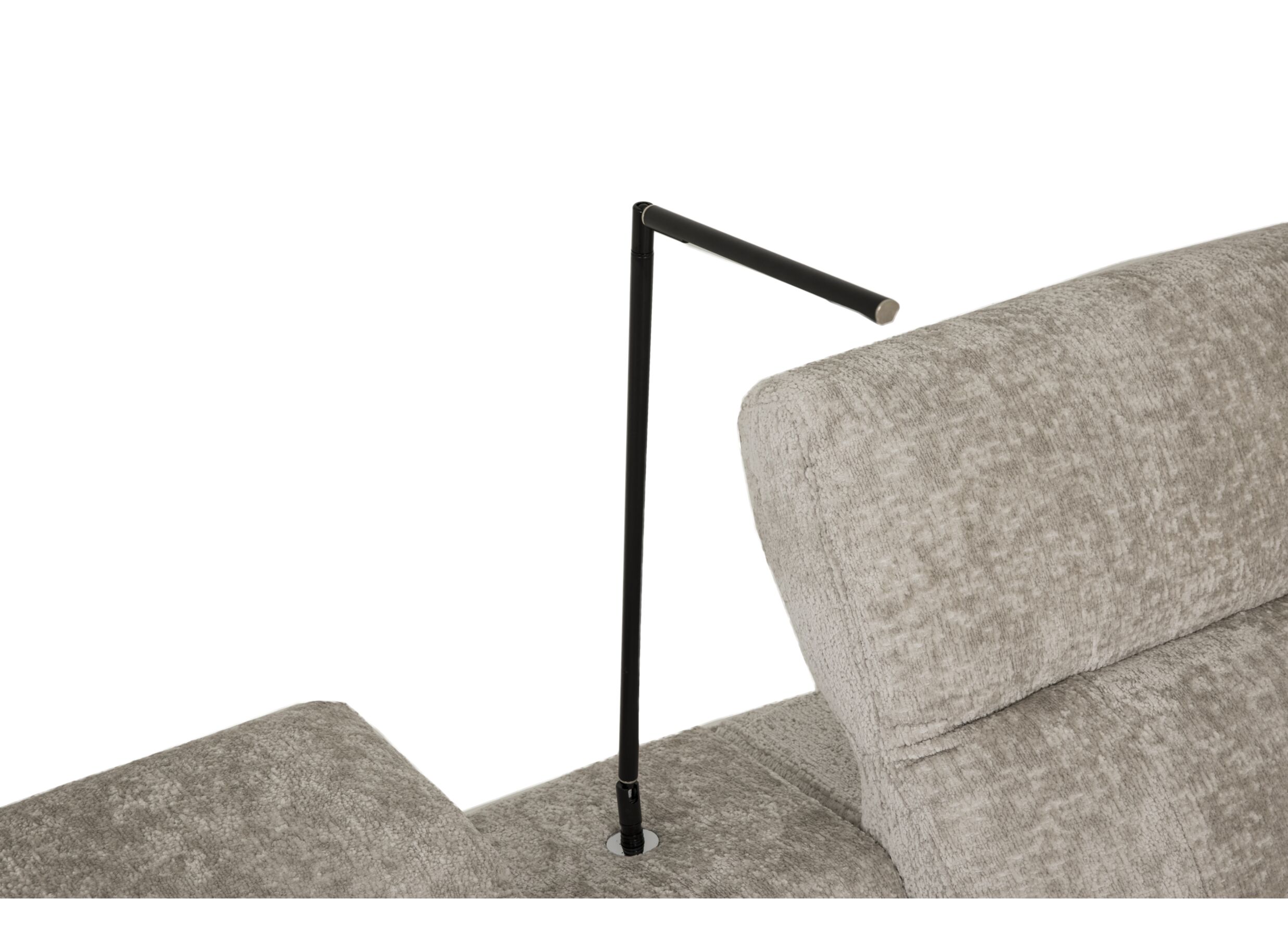 Detail - Canapé d'angle Crow 334x301cm - tissu - turtledove avec 2 fauteuils relax