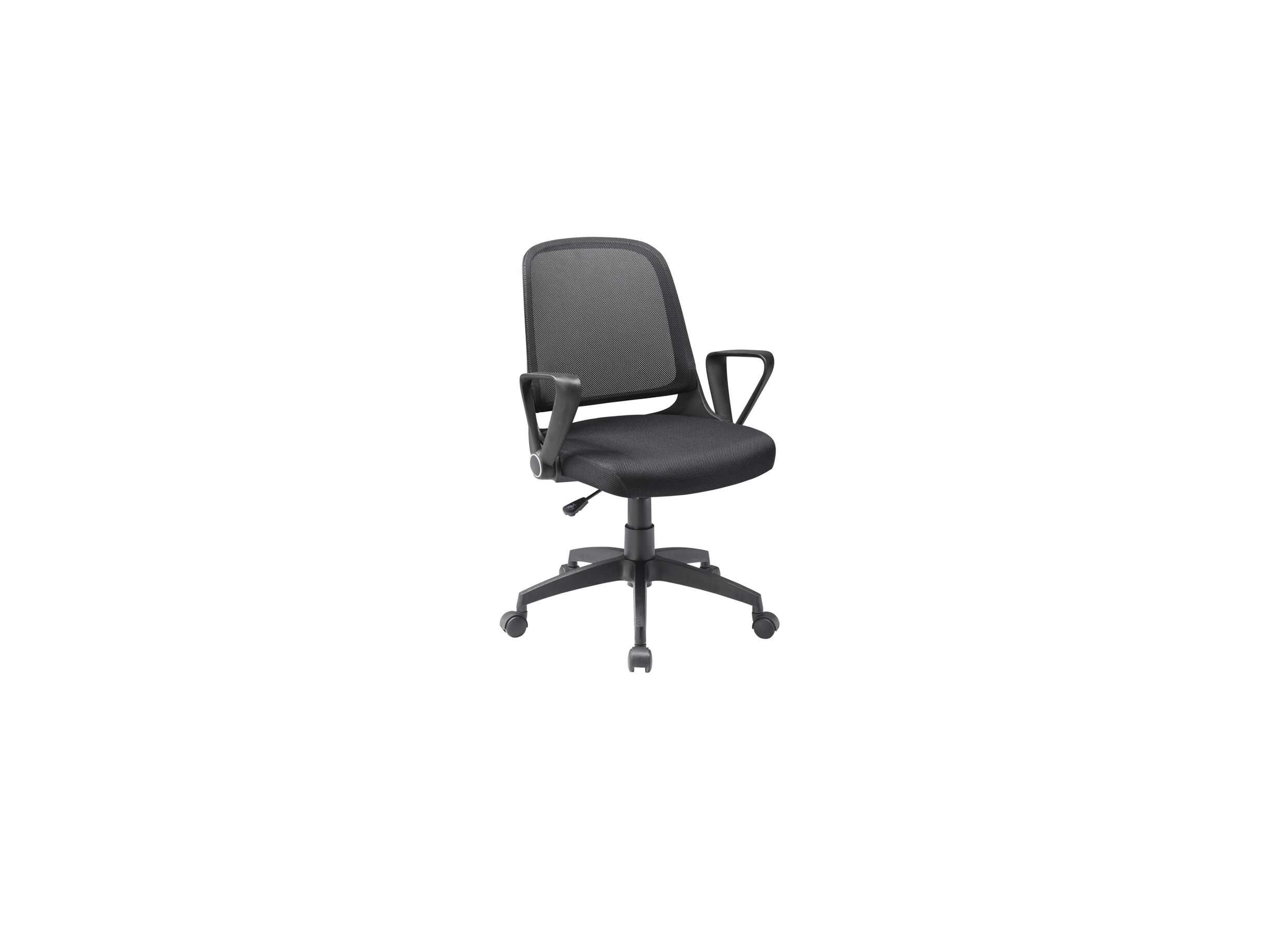 Chaise de bureau Blitz noir - Chaise de bureau Blitz 58x55x96,5cm - similicuir & tissu - noir