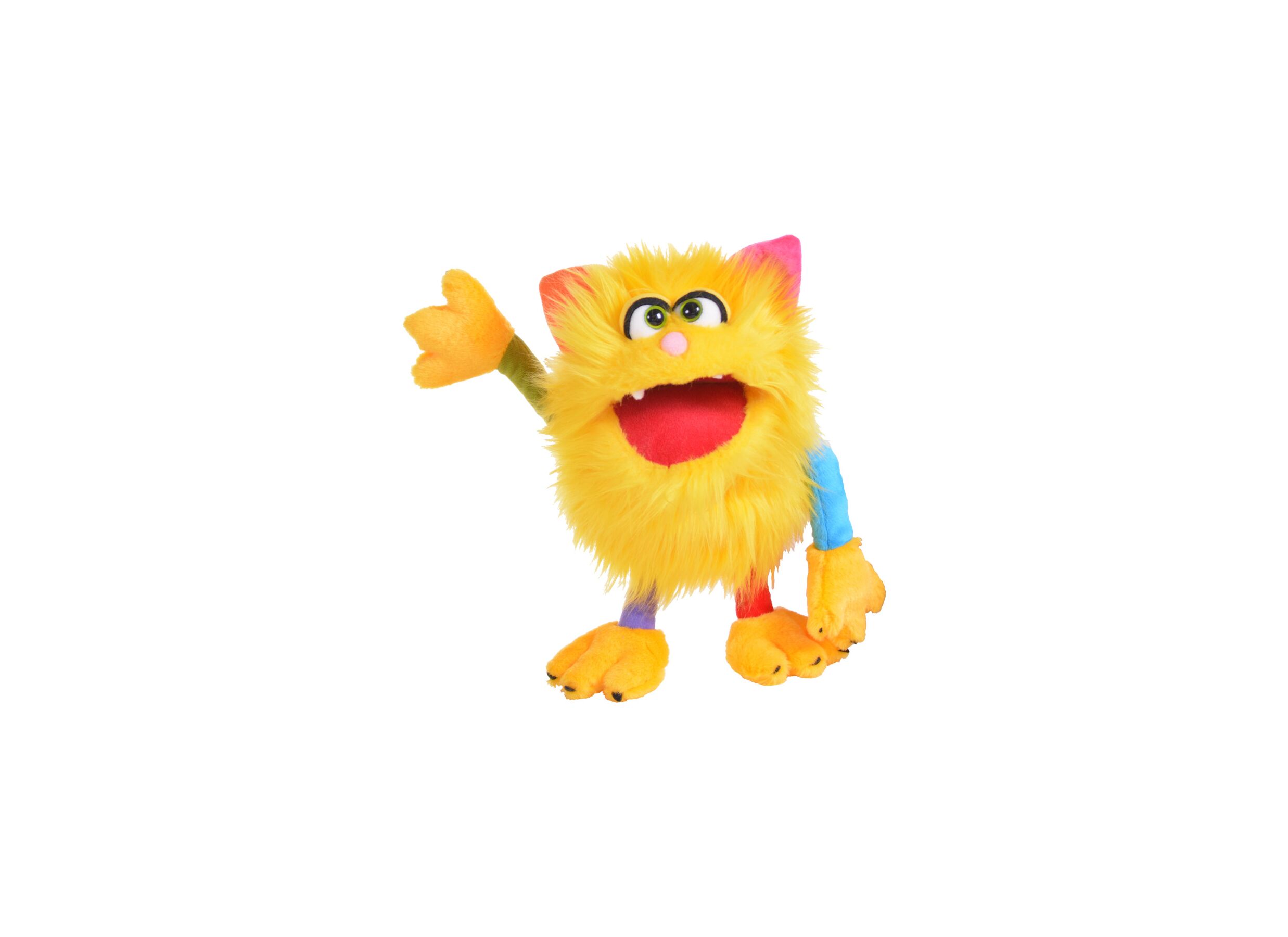 Handpop Monster to go Schickimicki H35cm - polyester - geel/multicolor - Marionnette à main Monster to go Schickimicki H35cm - polyester - jaune/multicolore