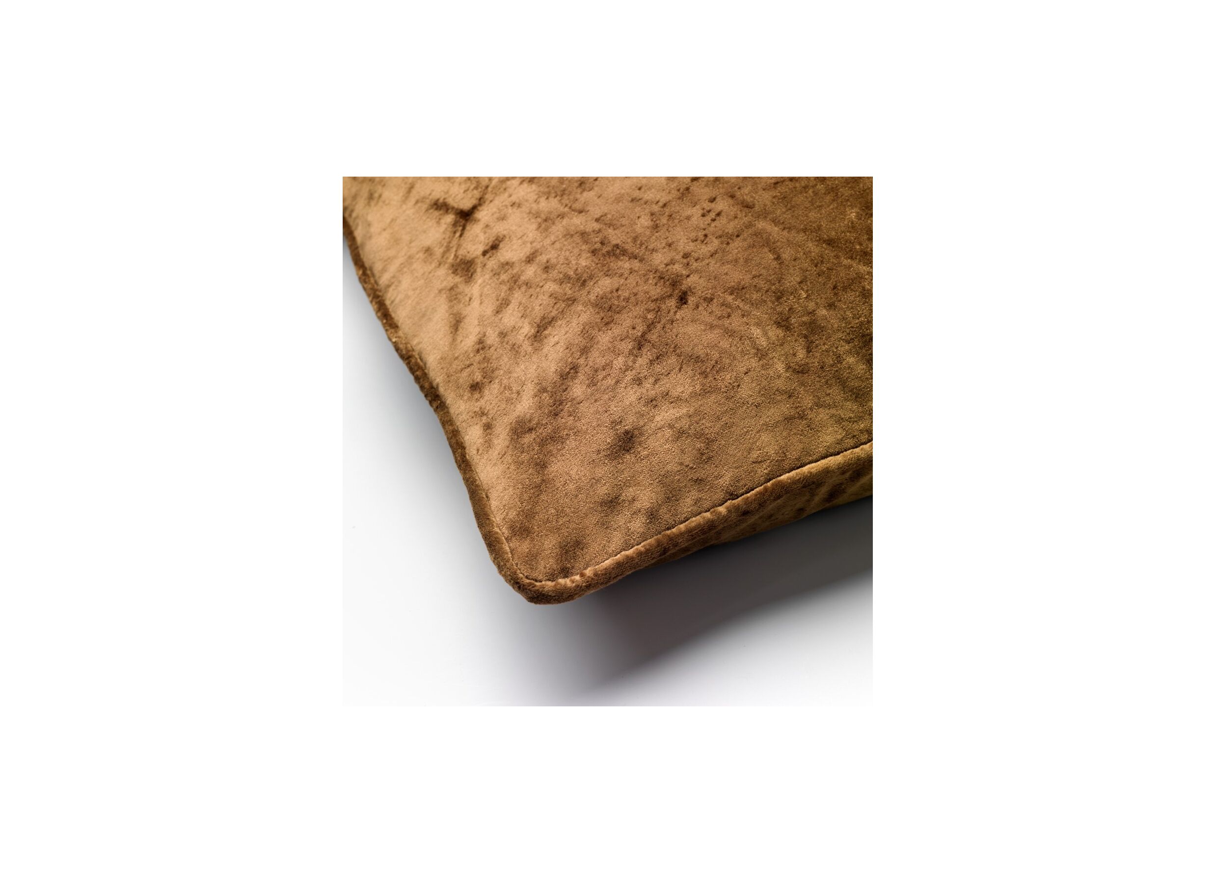 Detail - Coussin Chloe 50x50cm - viscose & polyester - tobacco brown