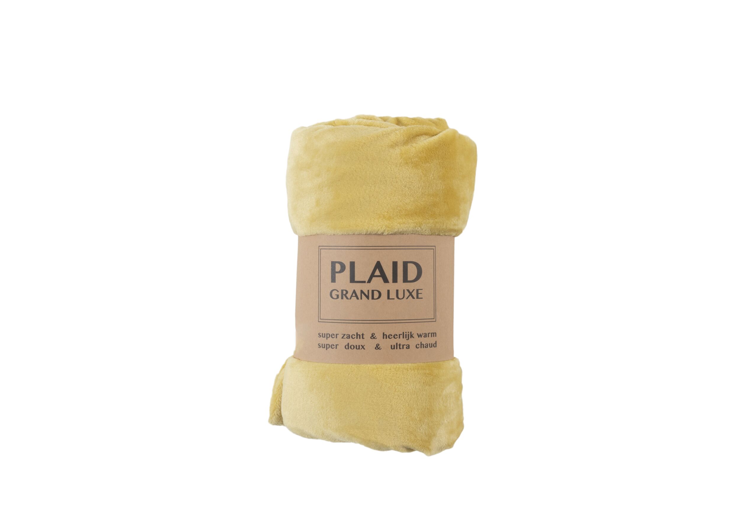 Plaid 150x200cm - microvezel - geel - Plaid 150x200cm - microfibre - jaune
