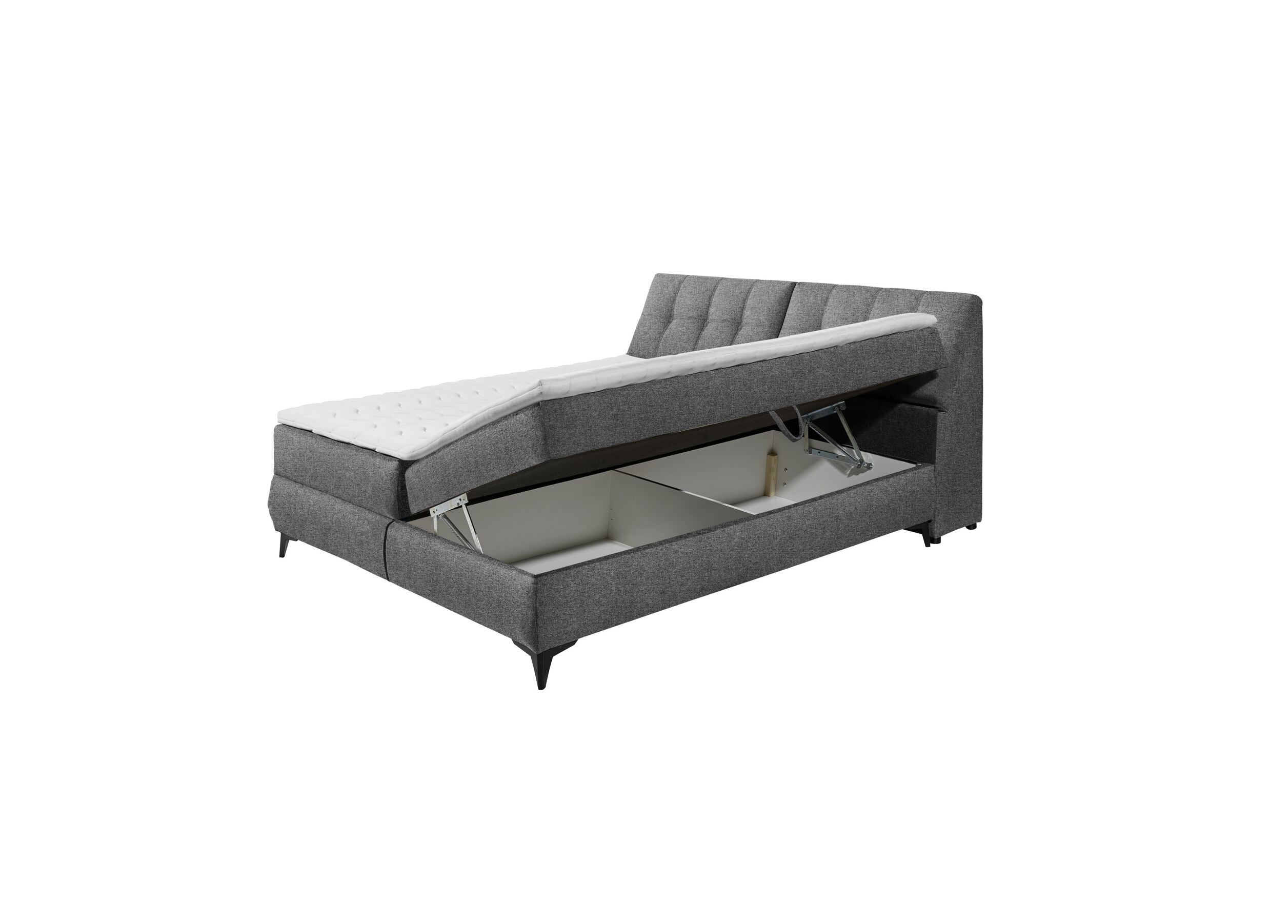 Indeling - Bedbox Atlantis 180x200cm met opbergruimte stof antraciet