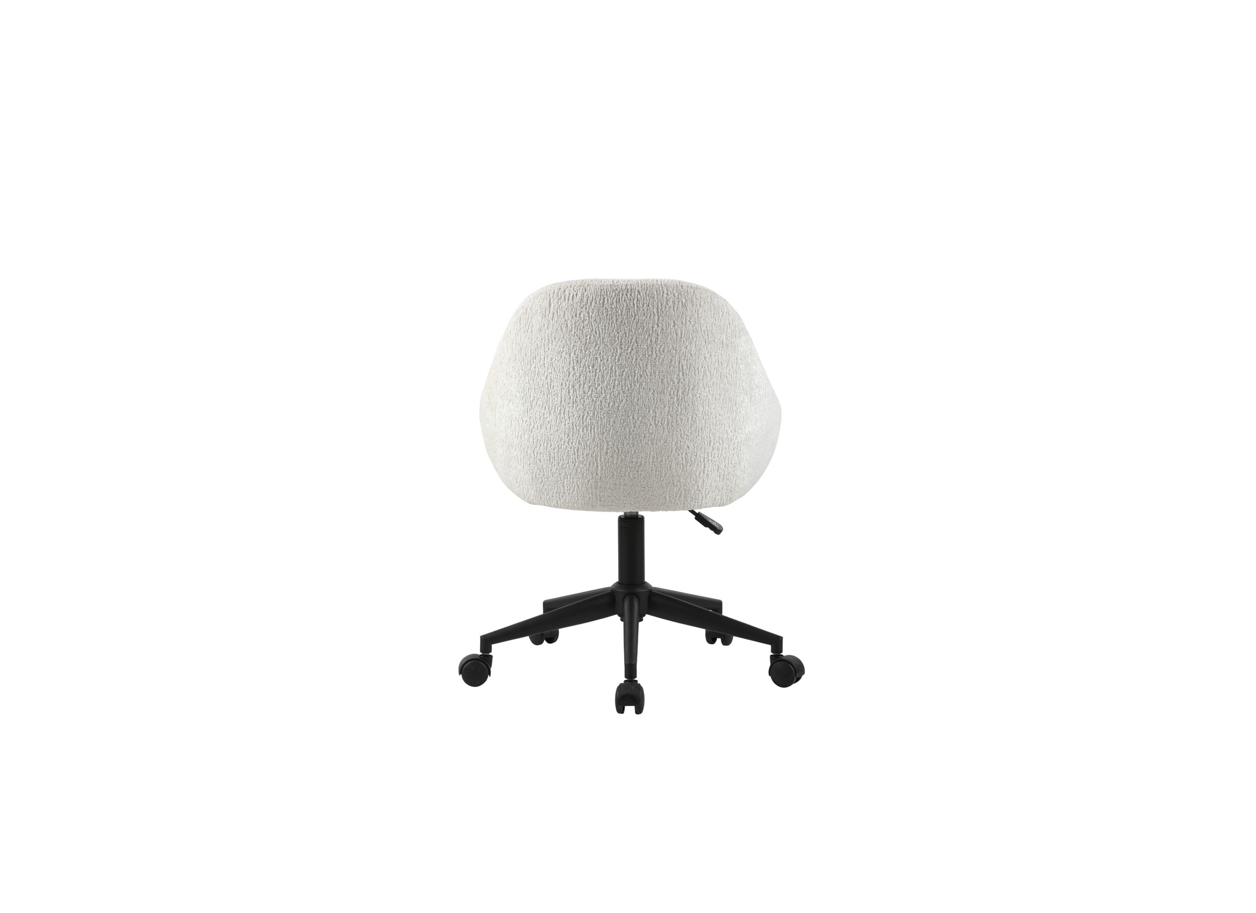 Aperçu - Chaise de bureau Clover blanc teddy
