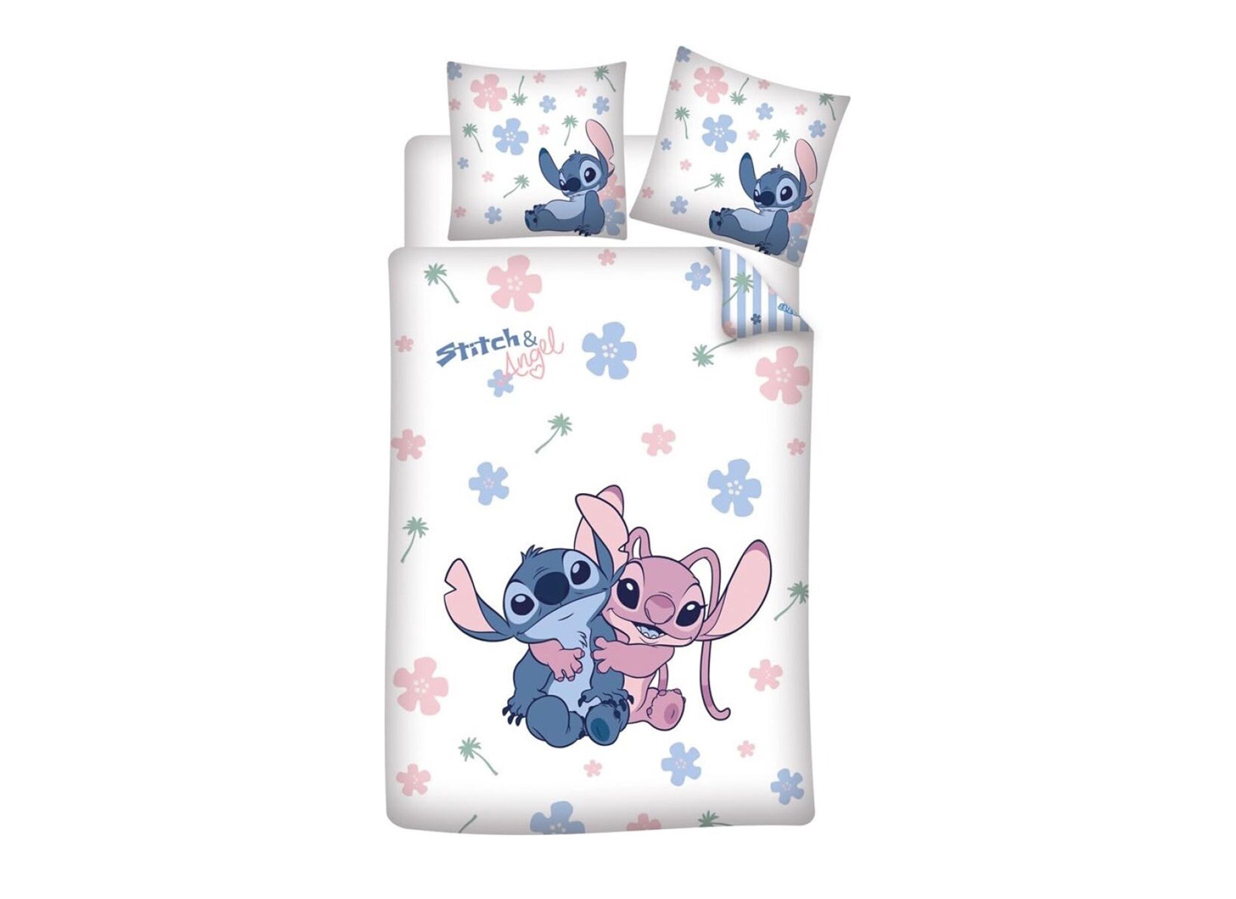 Plus Important - Housse de couette Stitch 140x200cm - polycoton - blanc
