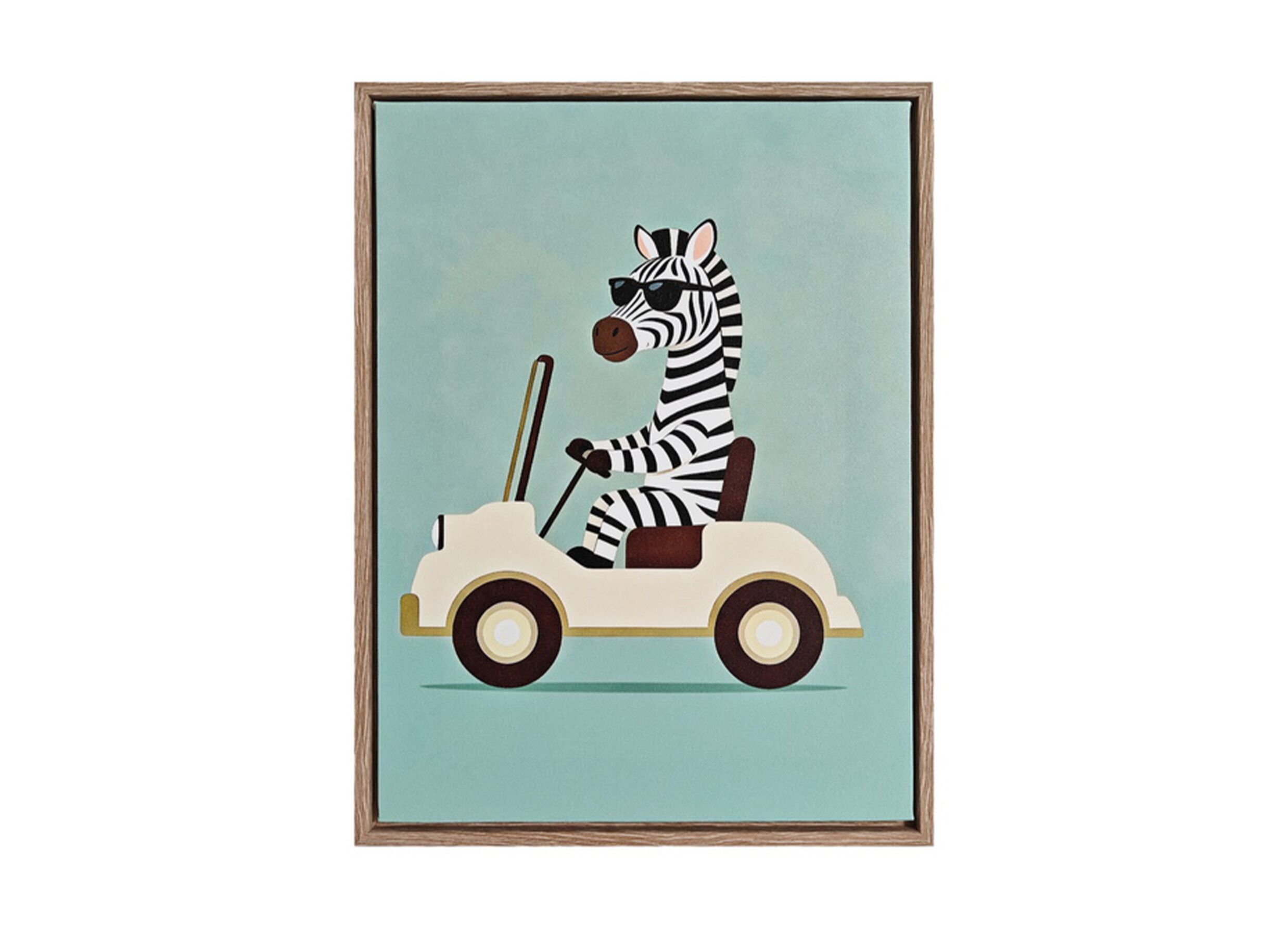 Hoofdfoto - Print op canvas Safari Zebra 30x40cm