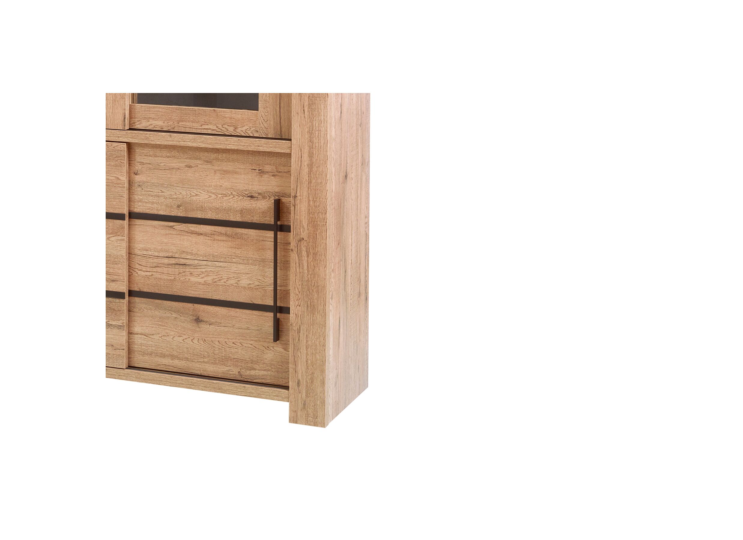 Vitrinekast Otto 146cm - decor - scarlet eik
