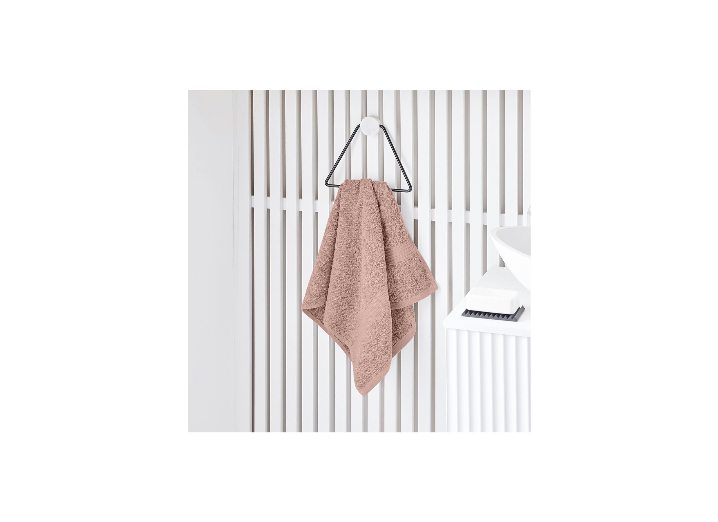 Serviette de bain Essential 50x90cm rose des sables - Serviette de bain Essential 50x90cm rose des sables