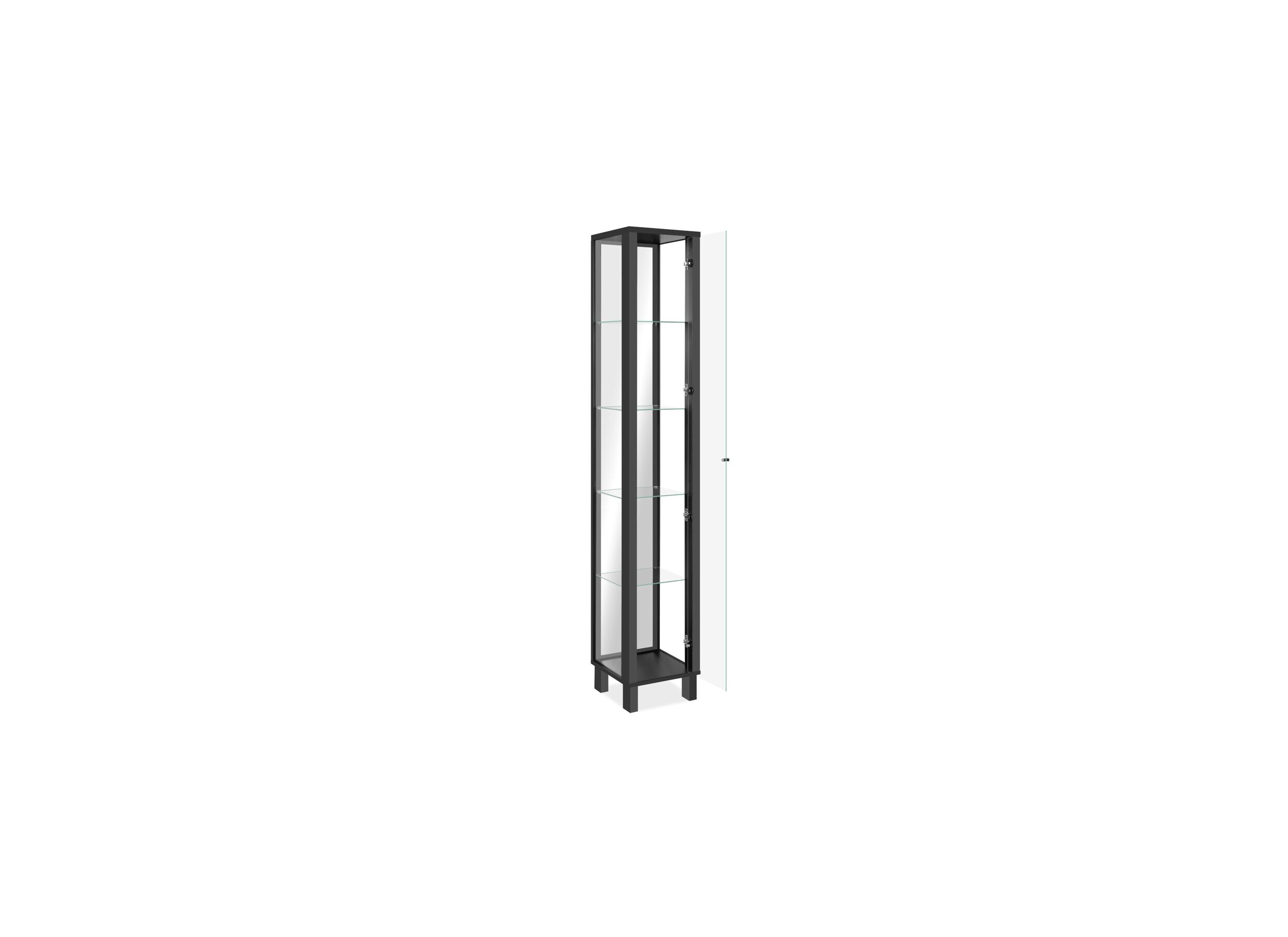 Overzichtsfoto - Vitrinekast Albi 33cm - melamine - zwart