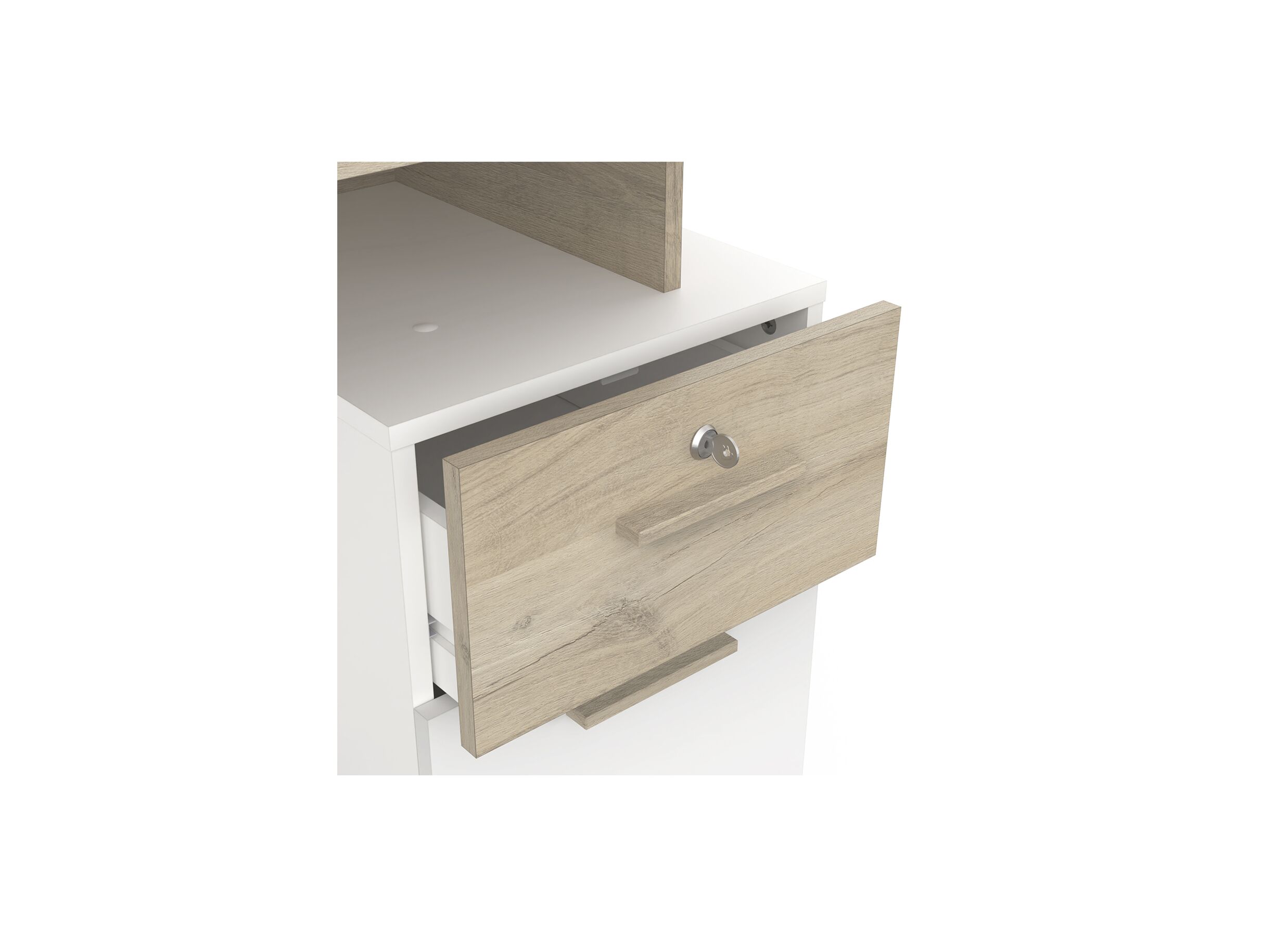 Bureau Platon 135x55x76cm - decor - kronberg eik & wit