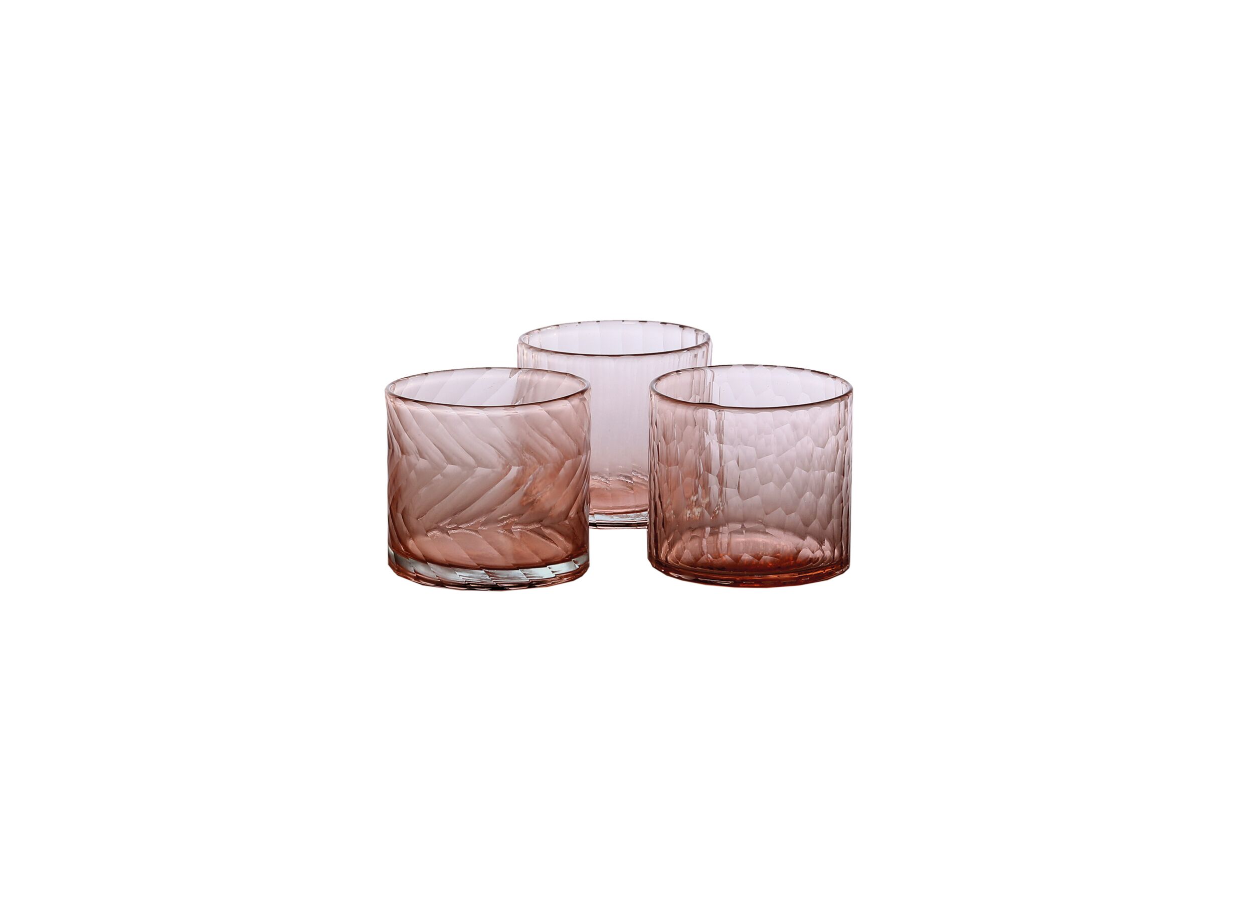 Hoofdfoto - Theelichthouder Cassis Ø11x10cm - glas - roze