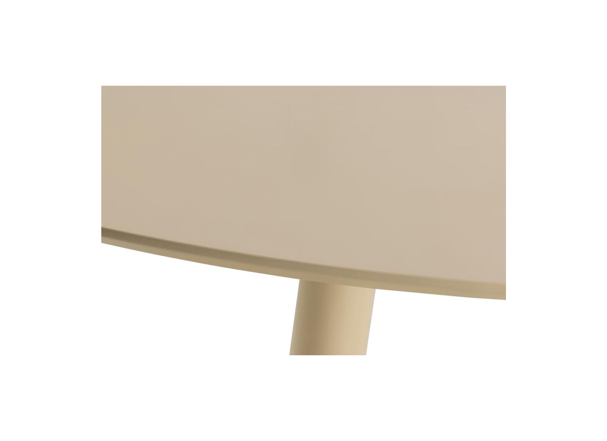 Detailfoto - Tafel Ø110xH74CM - MDF/metaal - beige