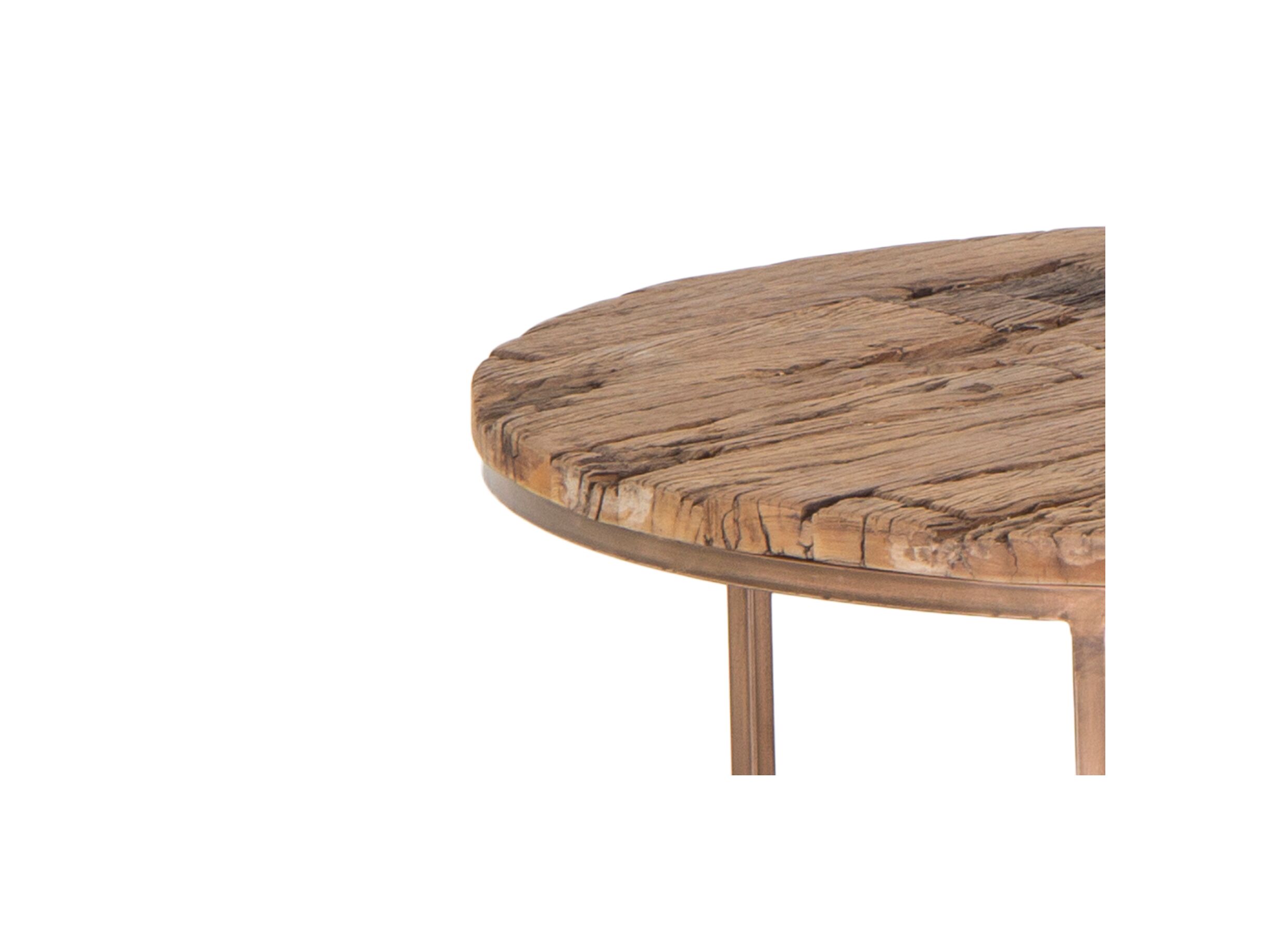 Salontafel Luna Ø90/Ø70cm - hout massief - naturel set van 2
