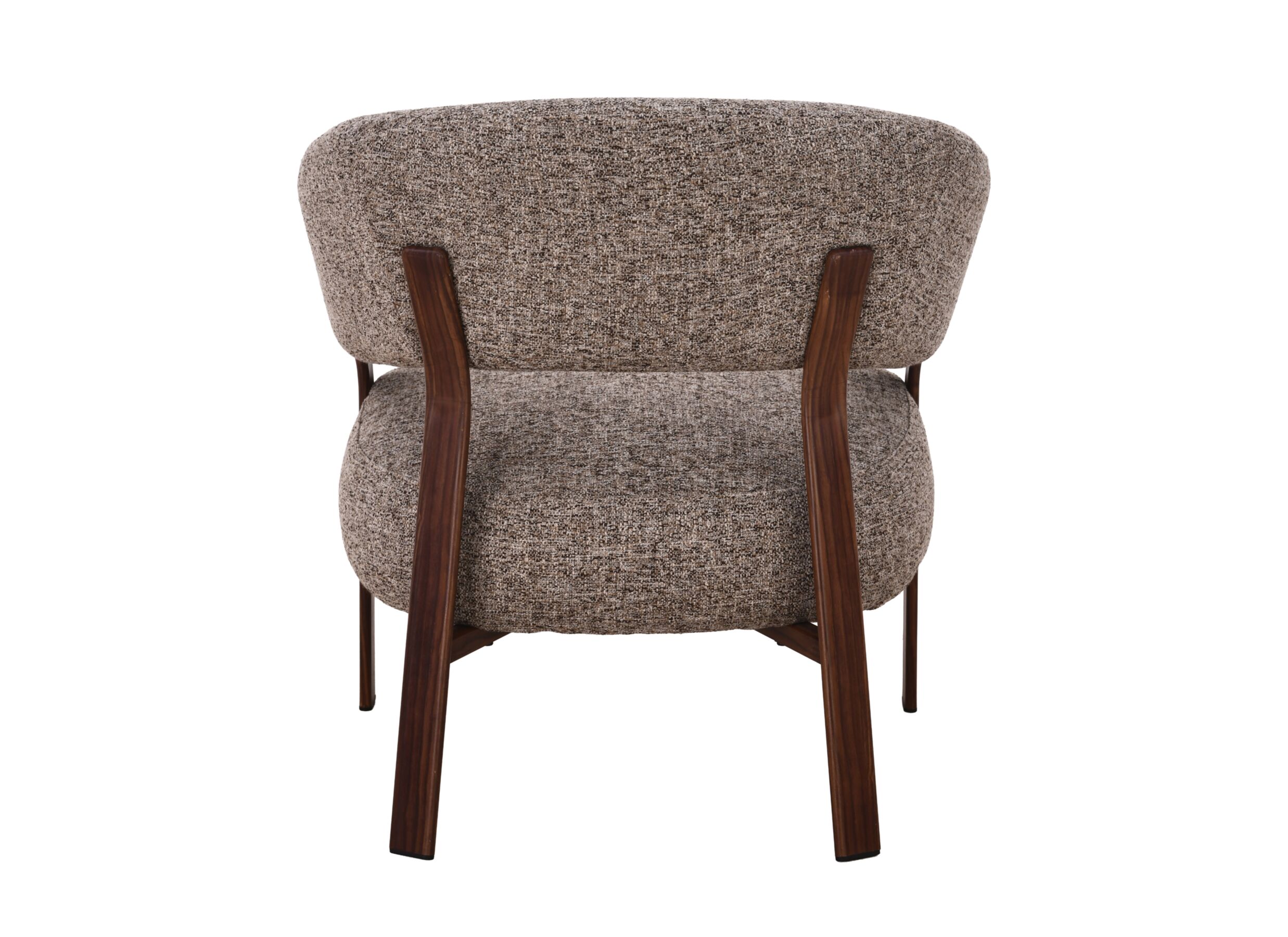 Aperçu - Fauteuil Embo 72x78x76cm - stof & metaal - walnoot