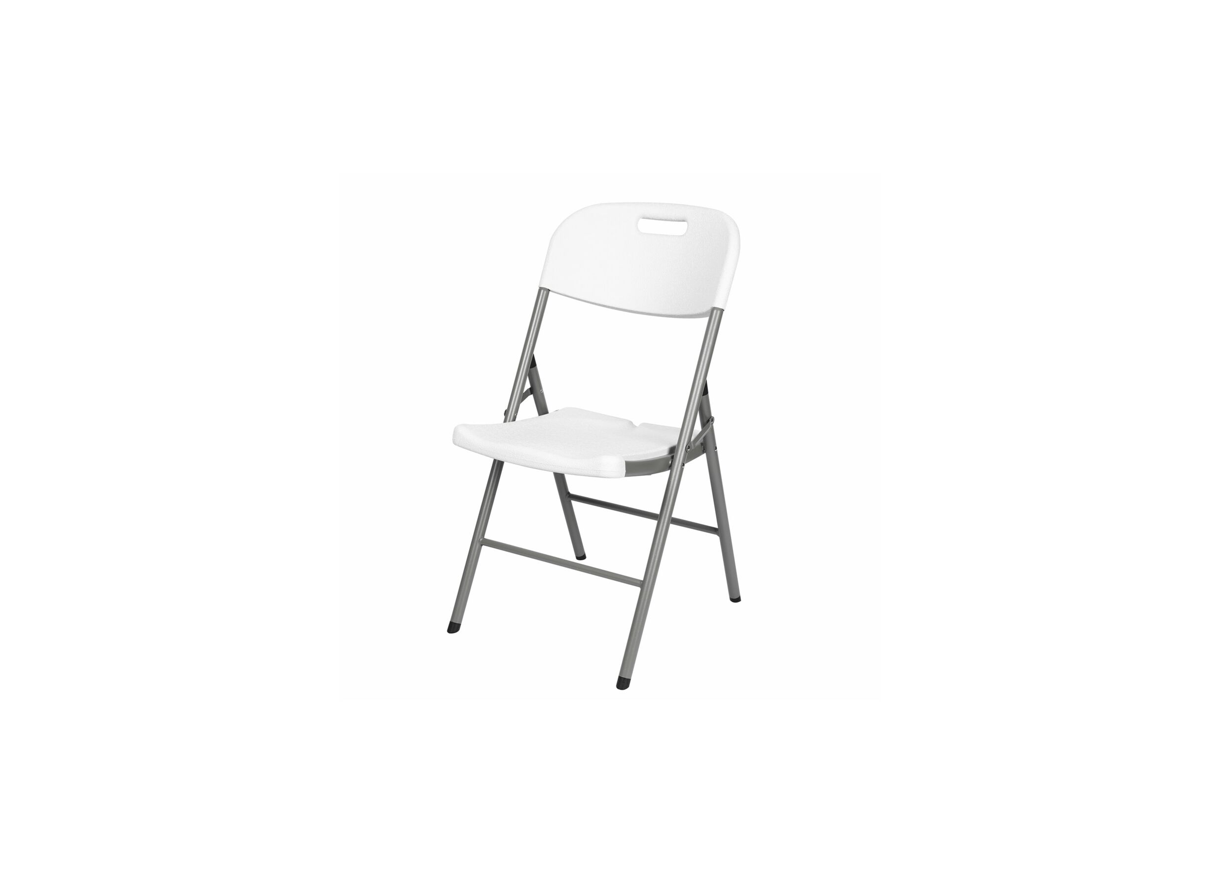 Klapstoel Nicola 45x48x87cm - staal & HDPE - wit - Chaise pliante Nicola 45x48x87cm - acier & HDPE - blanc